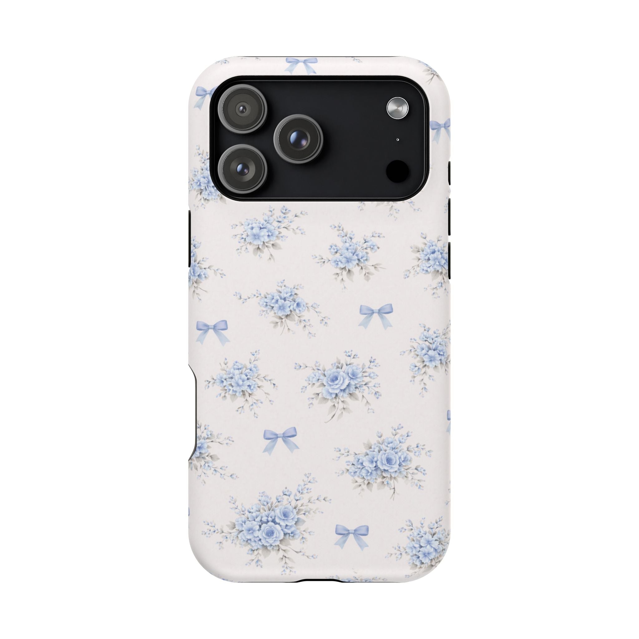 Blue Floral Bouquet iPhone Case | Magnetic Impact-Resistant Case