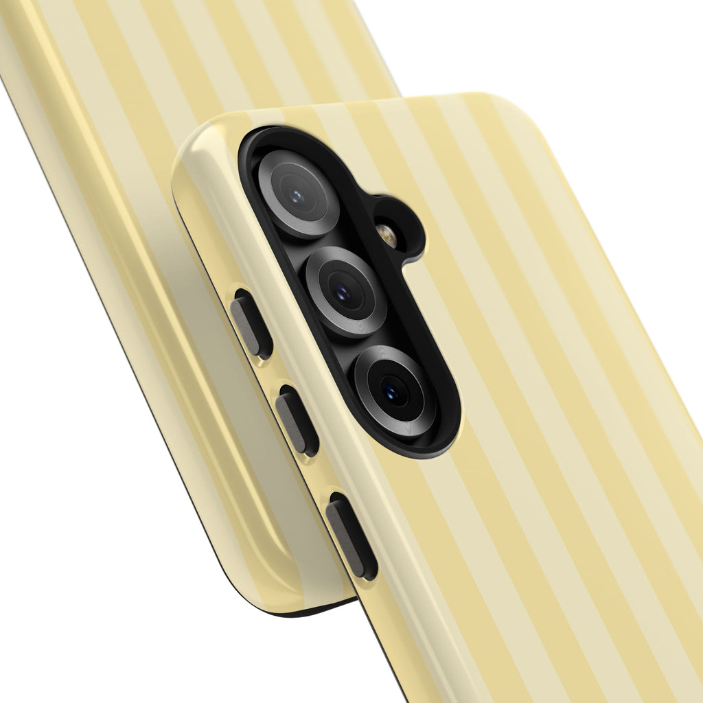 Yellow Stripe Tough Samsung Case - Protective Slim Hard-Shell Phone Cover