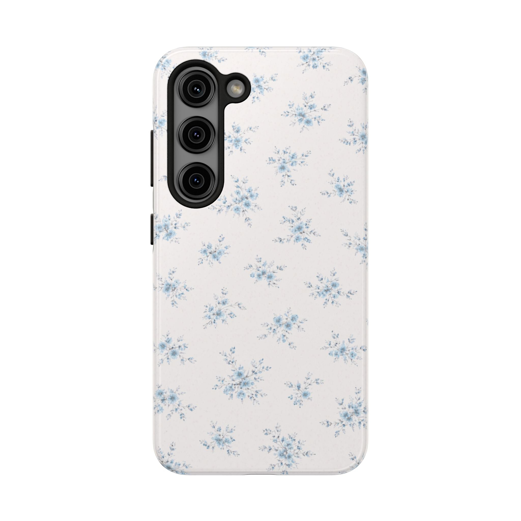 Blue Baby Breath Floral Samsung Galaxy Tough Phone Case, Delicate Botanical Print