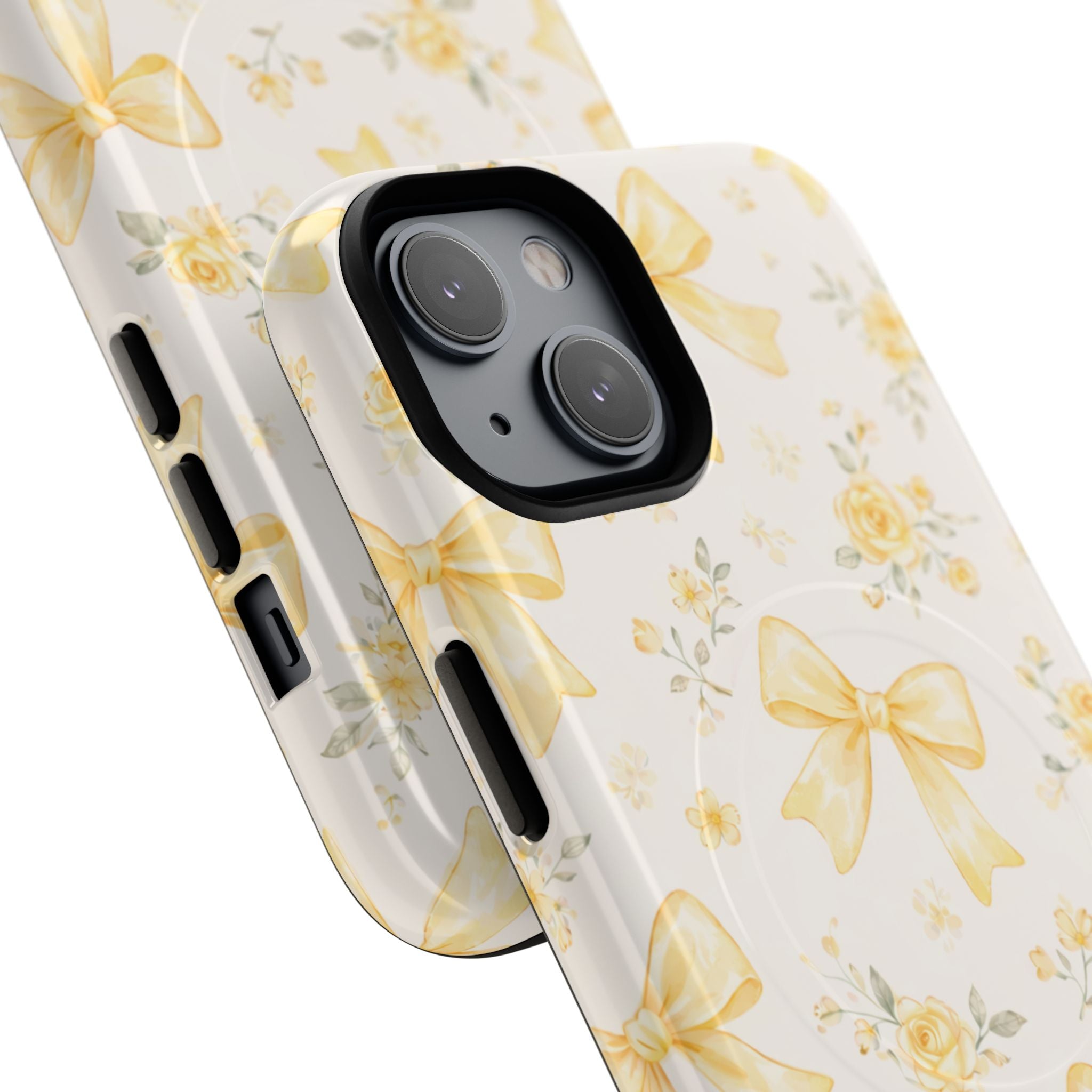 Yellow Rose Bow iPhone Case – MagSafe Compatible