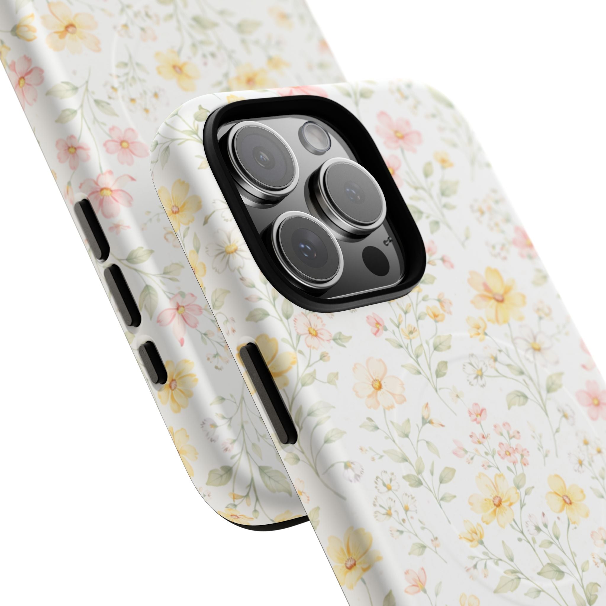 Floral Meadow Tough Magnetic Phone Case | Pastel Wildflower iPhone Cover
