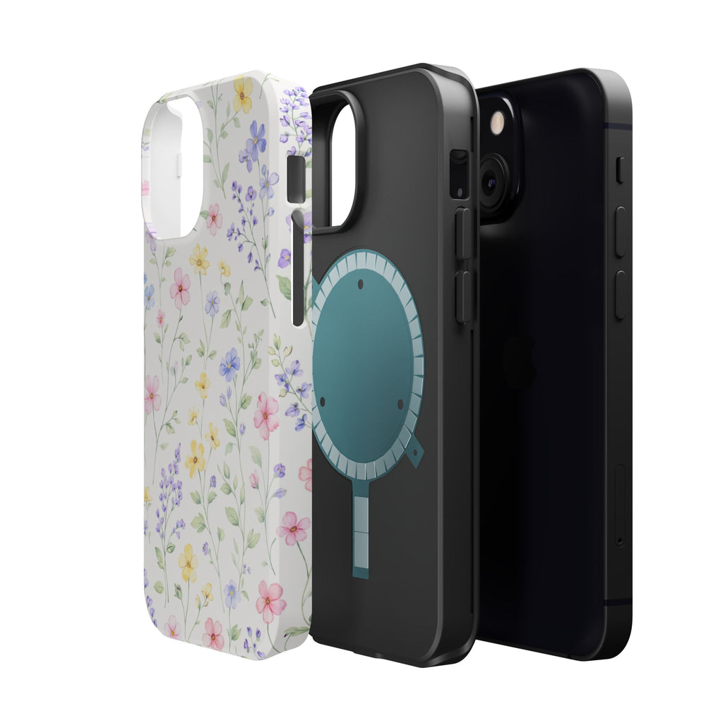 Pastel Wildflower Pattern iPhone Case | Magnetic Impact-Resistant Case