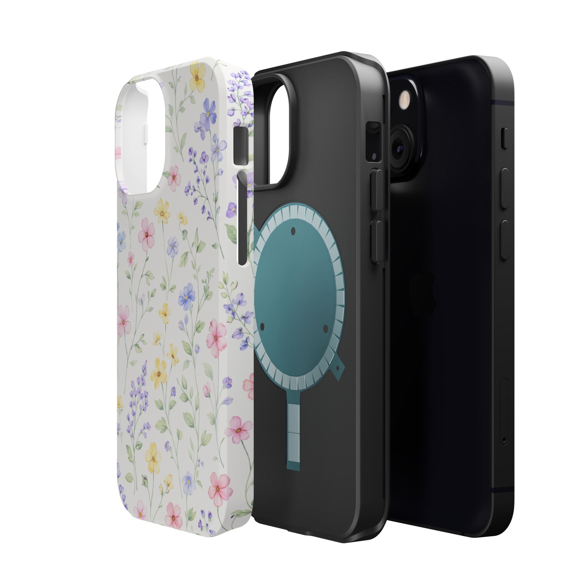 Pastel Wildflower Pattern iPhone Case | Magnetic Impact-Resistant Case