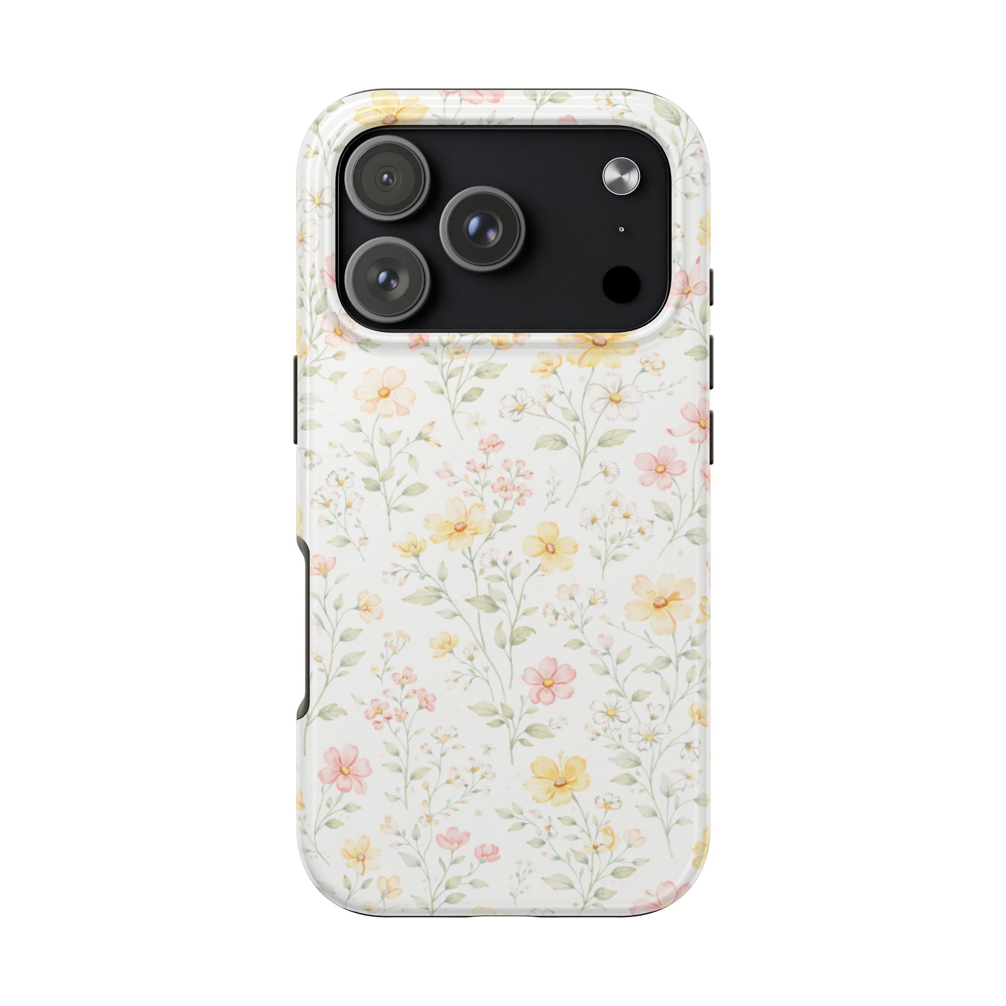 Delicate Pastel Wildflowers Tough Phone Case, Floral Botanical Pattern