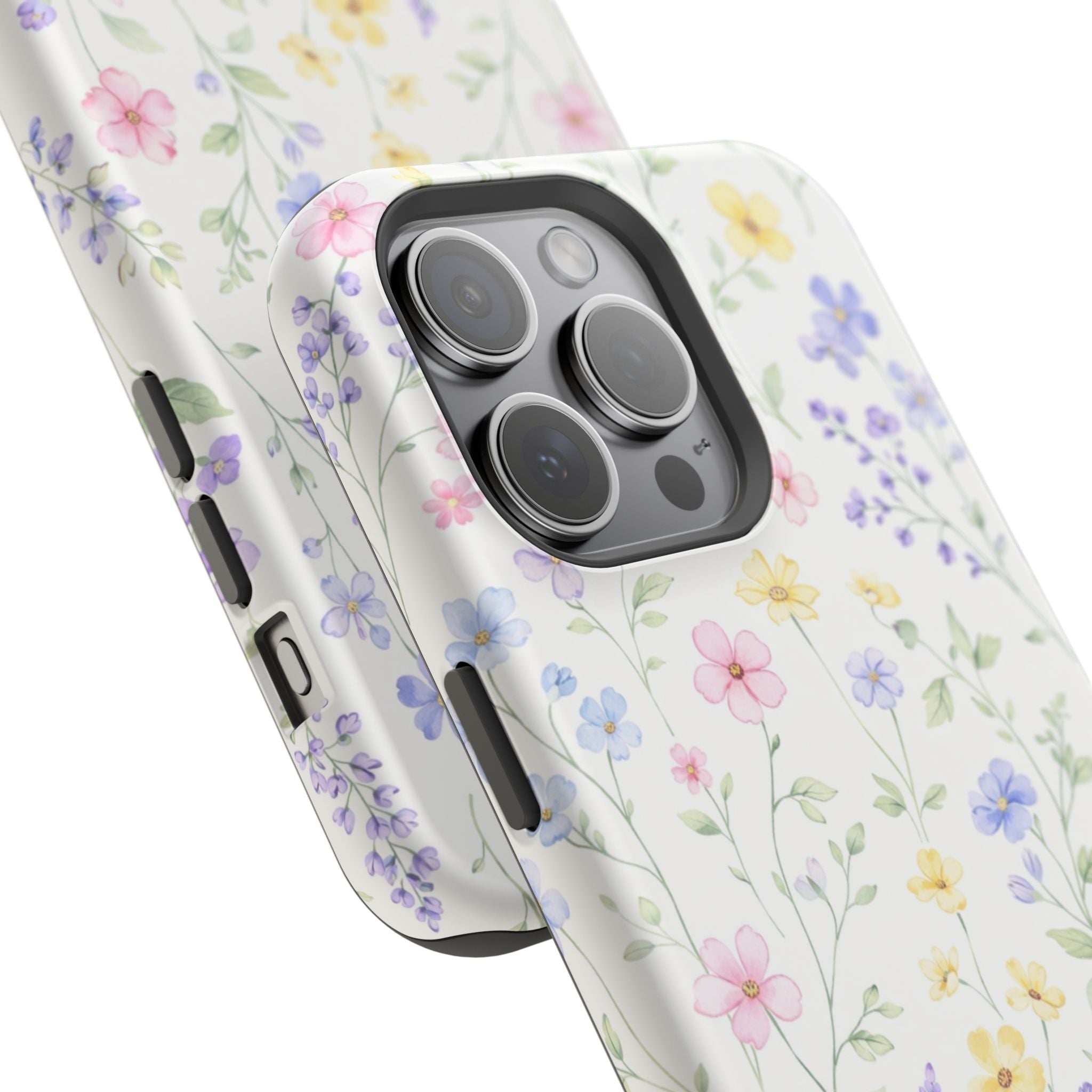 Pastel Wildflower Pattern iPhone Case | Magnetic Impact-Resistant Case