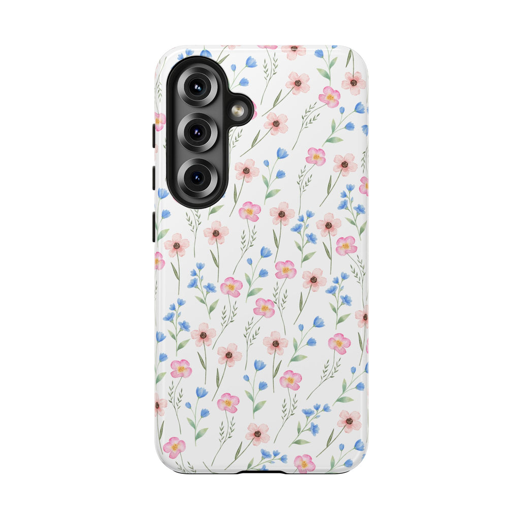 Wildflower Meadow Tough Samsung Case – Pastel Floral Protective Phone Cover