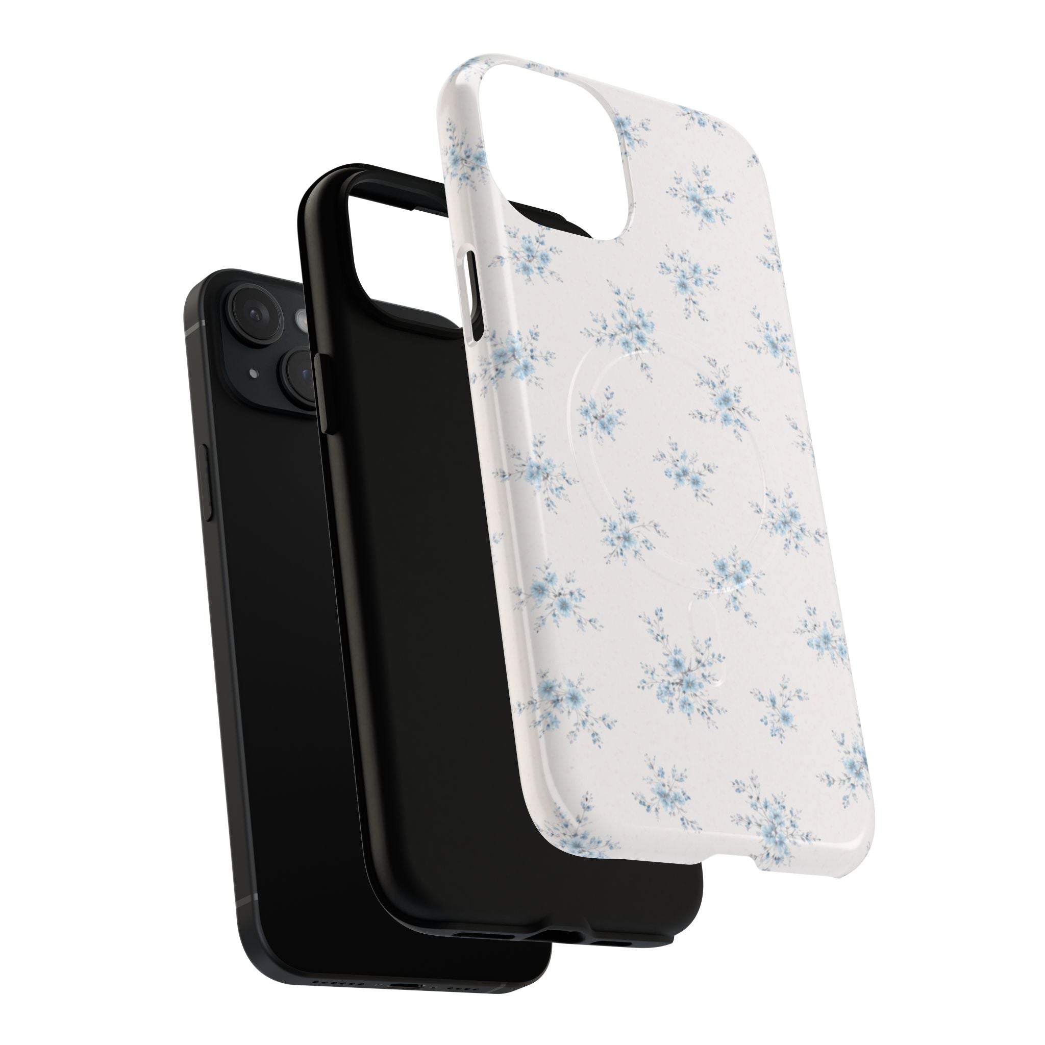 Floral Blue Sprig iPhone Case – MagSafe Compatible