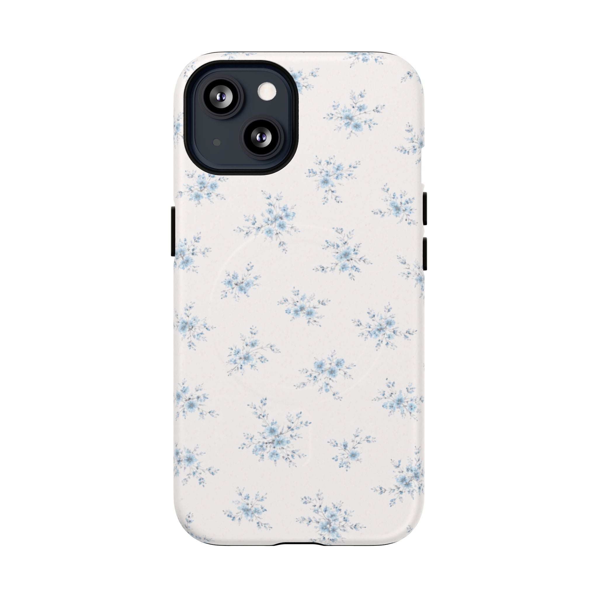 Floral Blue Sprig iPhone Case – MagSafe Compatible