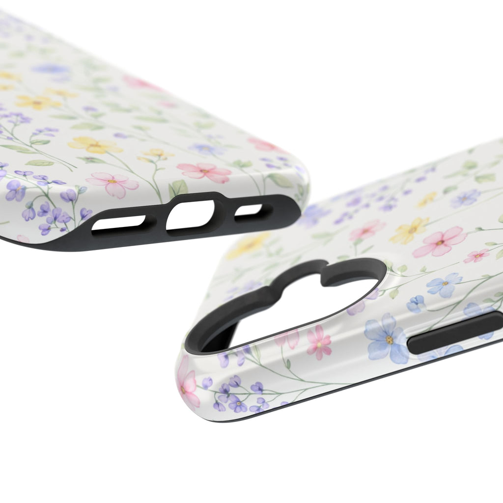 Pastel Wildflower Pattern iPhone Case | Magnetic Impact-Resistant Case
