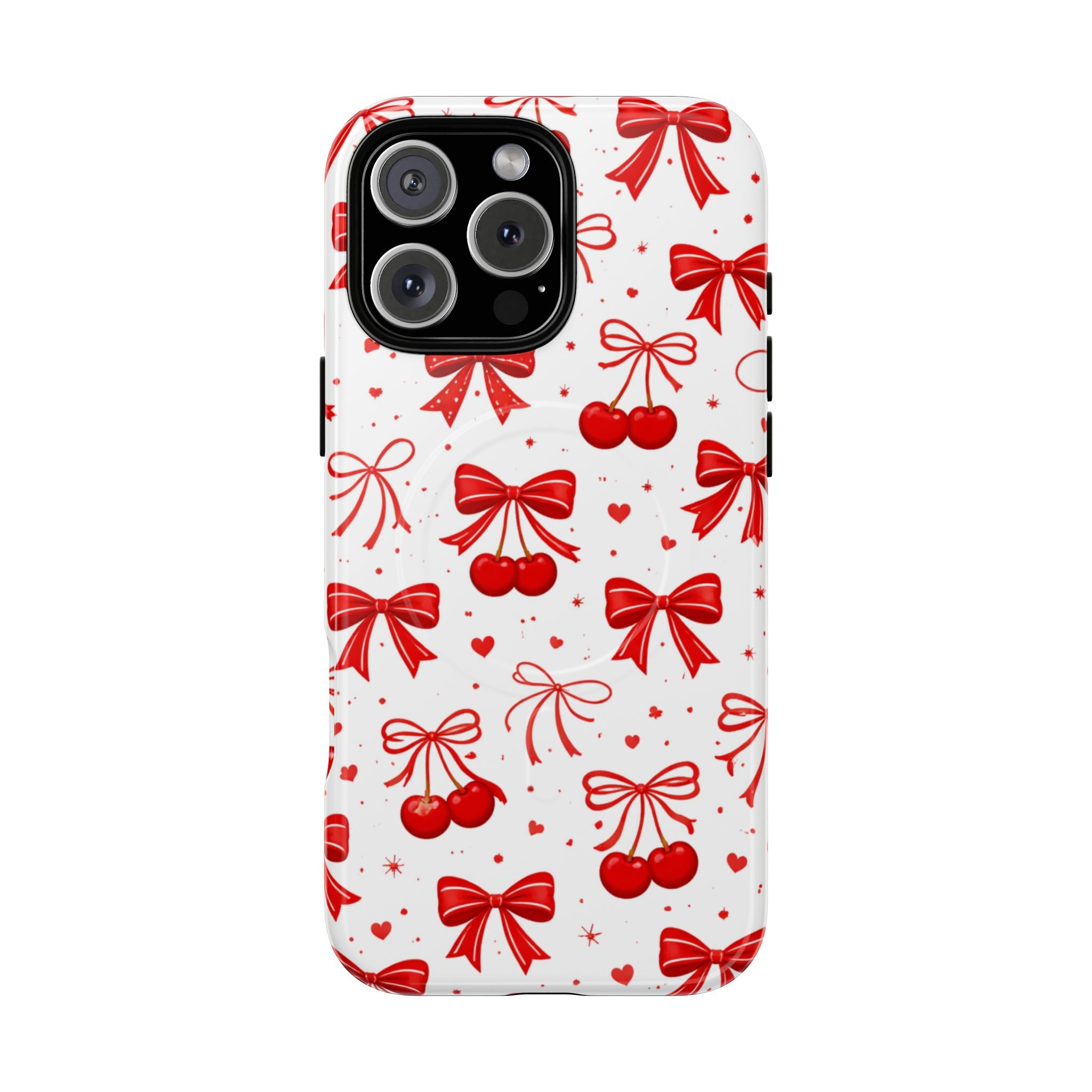 Cherry Bow iPhone Case – MagSafe Compatible