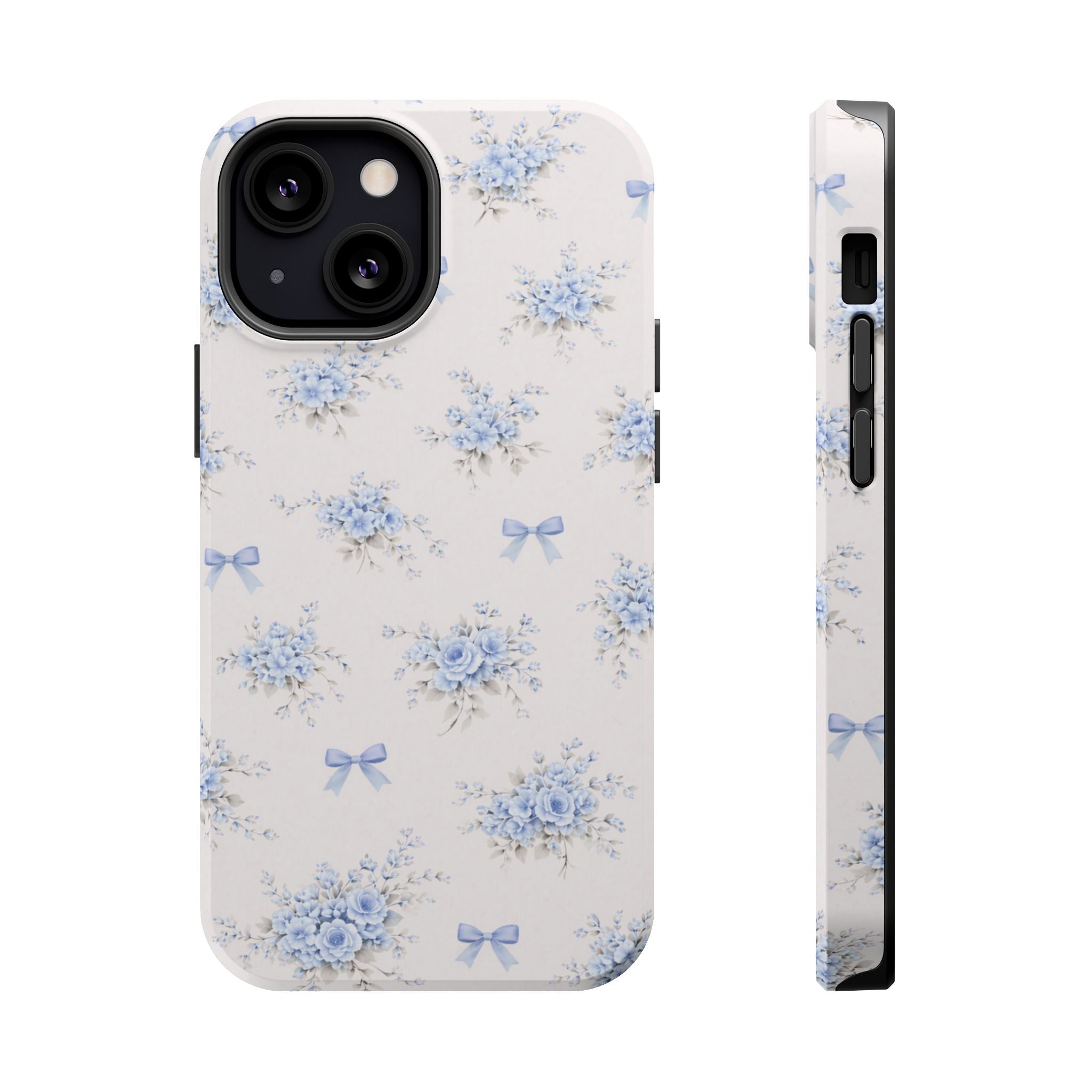 Blue Floral Bouquet iPhone Case | Magnetic Impact-Resistant Case