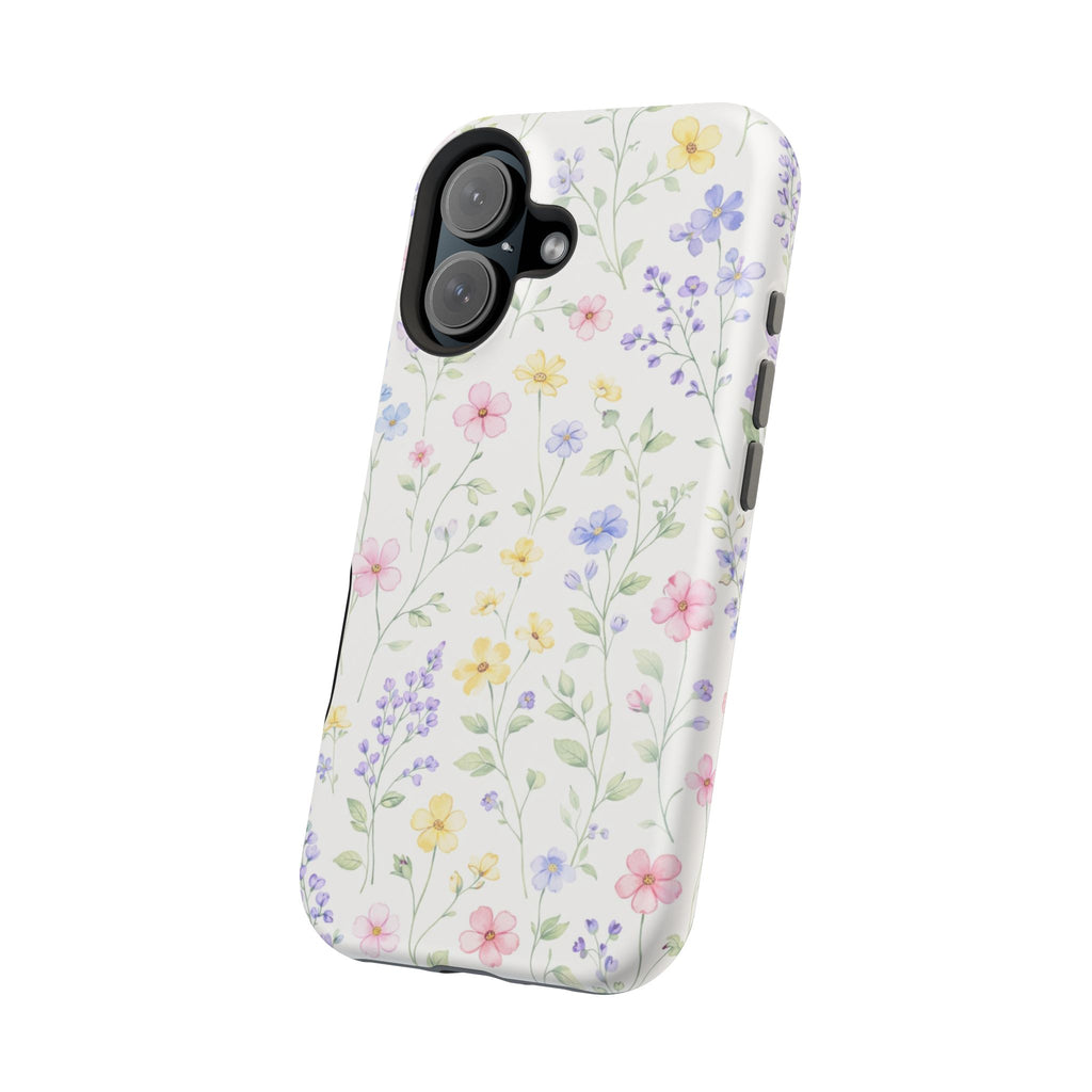 Pastel Wildflower Pattern iPhone Case | Magnetic Impact-Resistant Case