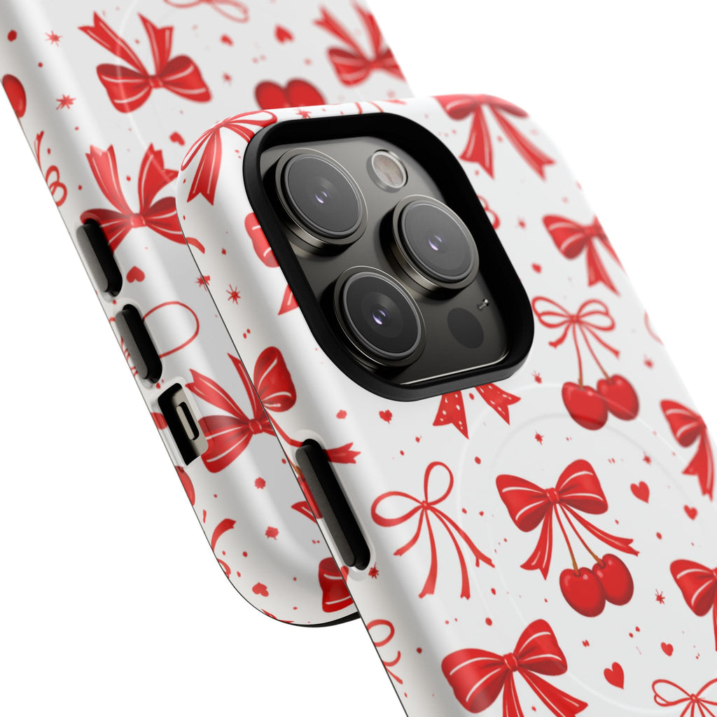 Cherry Bow iPhone Case – MagSafe Compatible