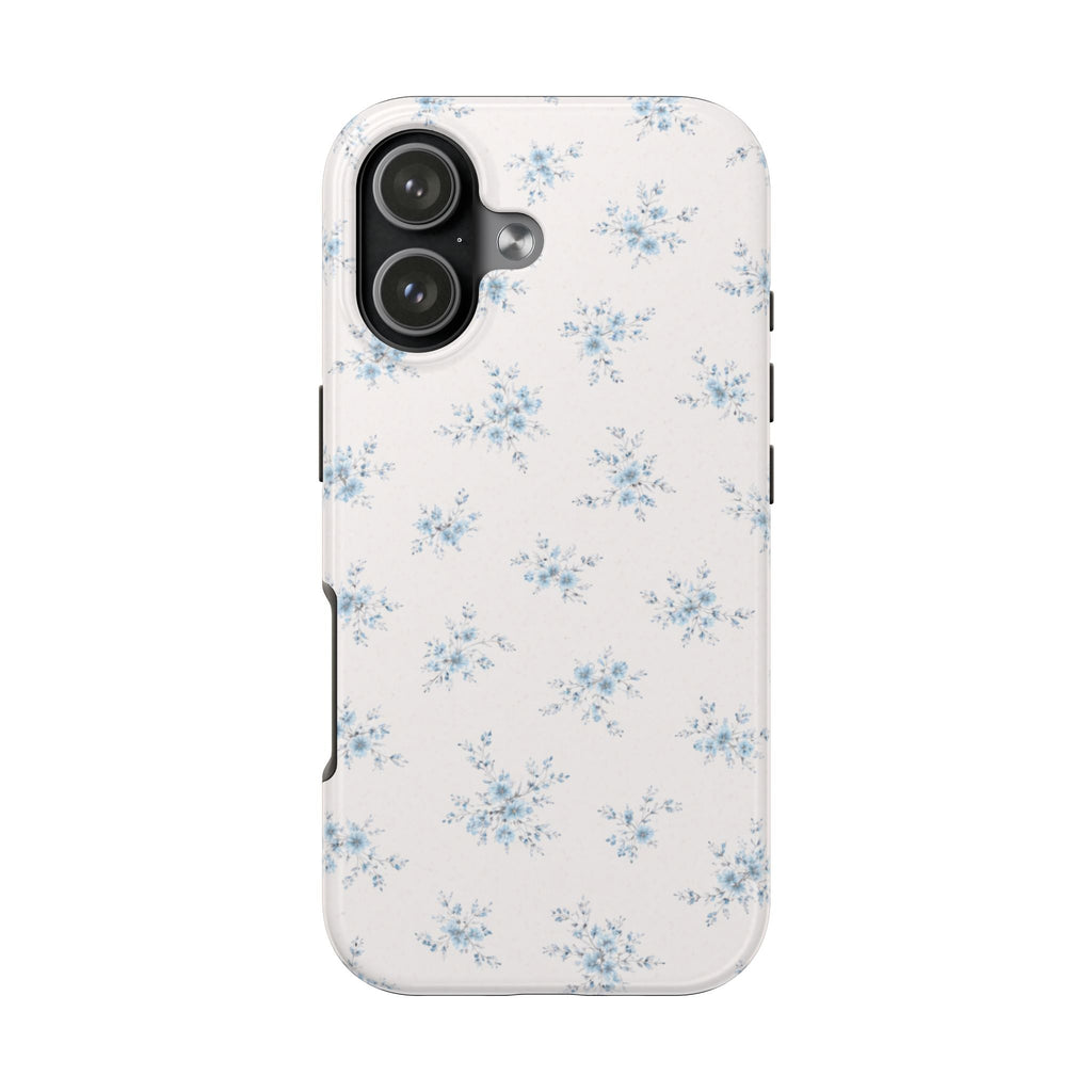 Blue Floral Sprig iPhone Case, Tough Botanical Print