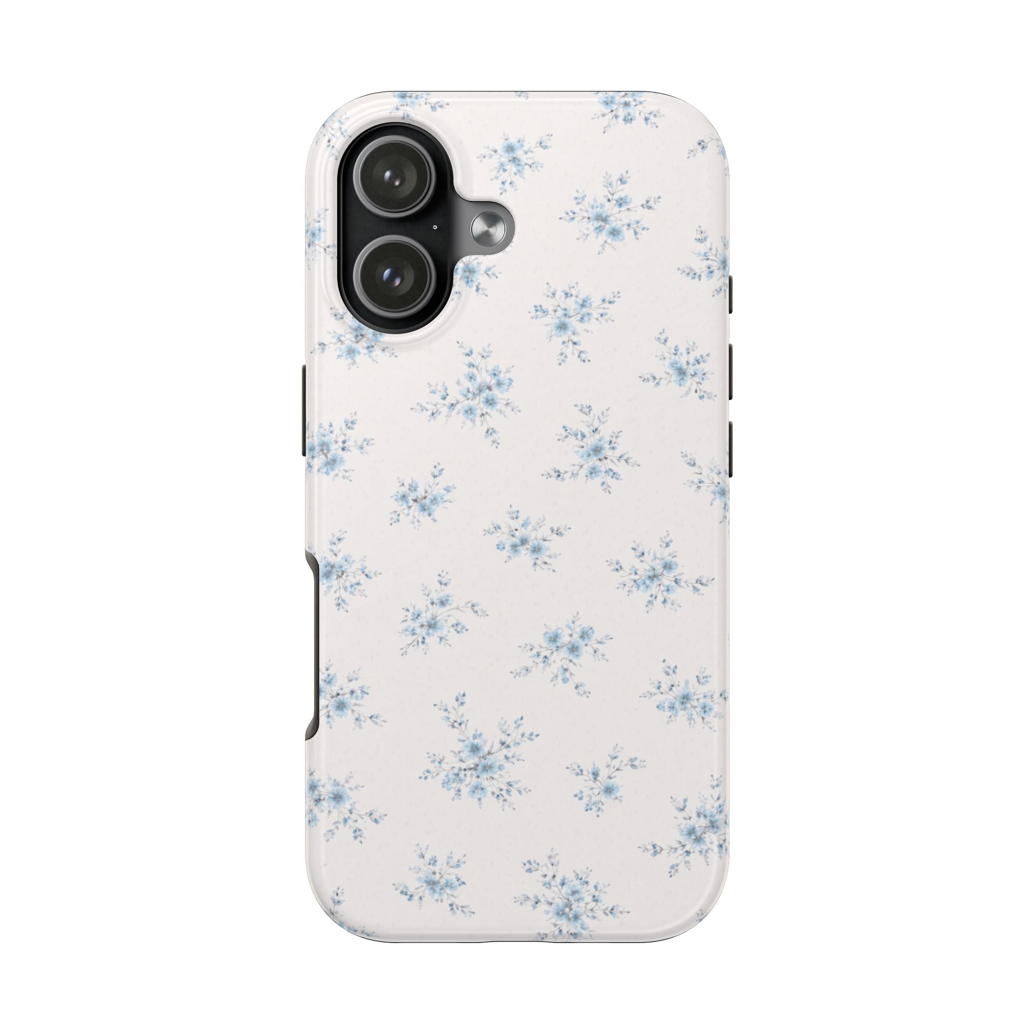 Blue Floral Sprig iPhone Case, Tough Botanical Print