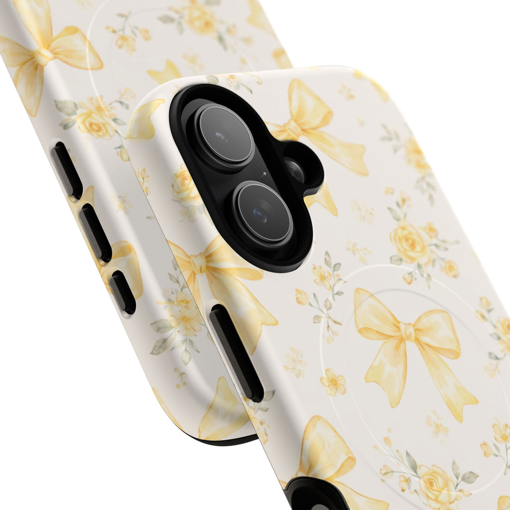 Yellow Rose Bow iPhone Case – MagSafe Compatible