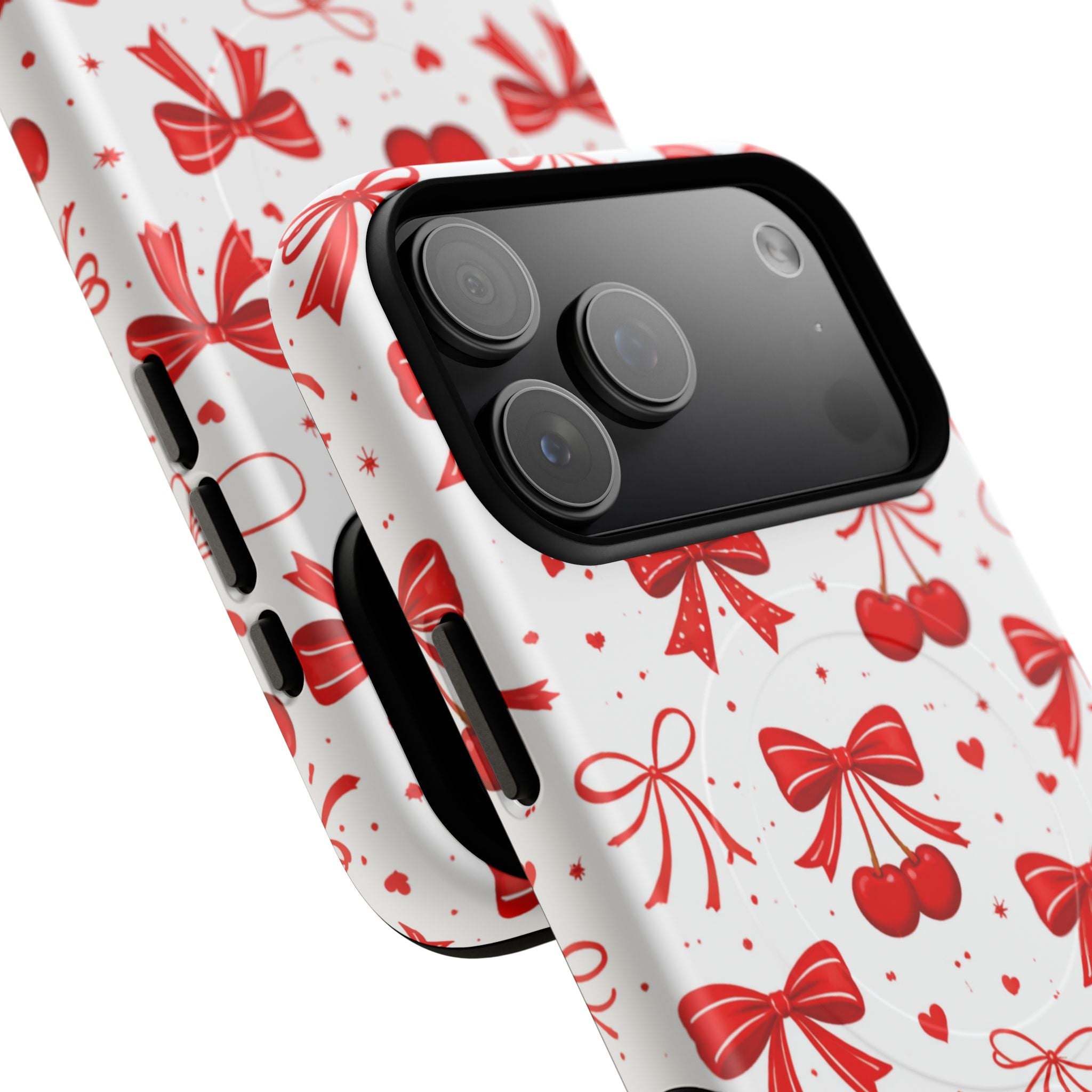 Cherry Bow iPhone Case – MagSafe Compatible