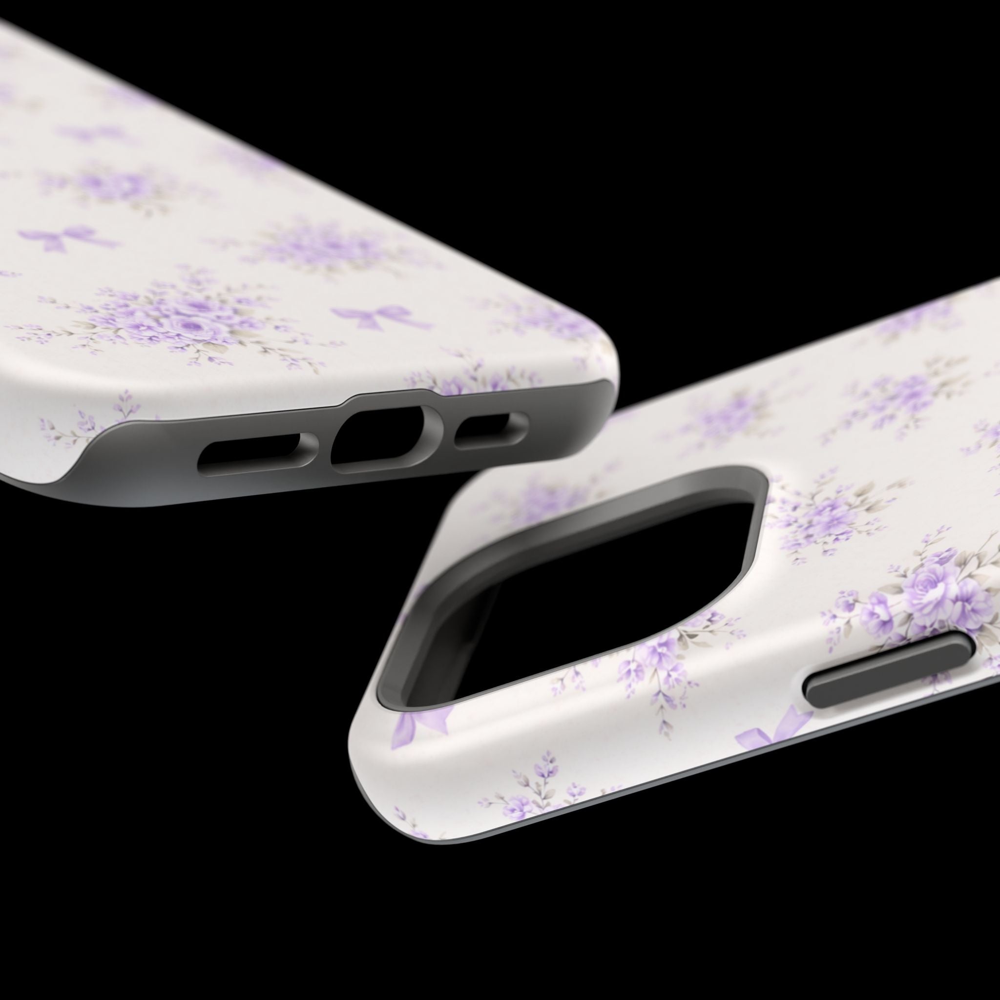 Lavender Bouquet Pattern iPhone Case | Magnetic Impact-Resistant Case