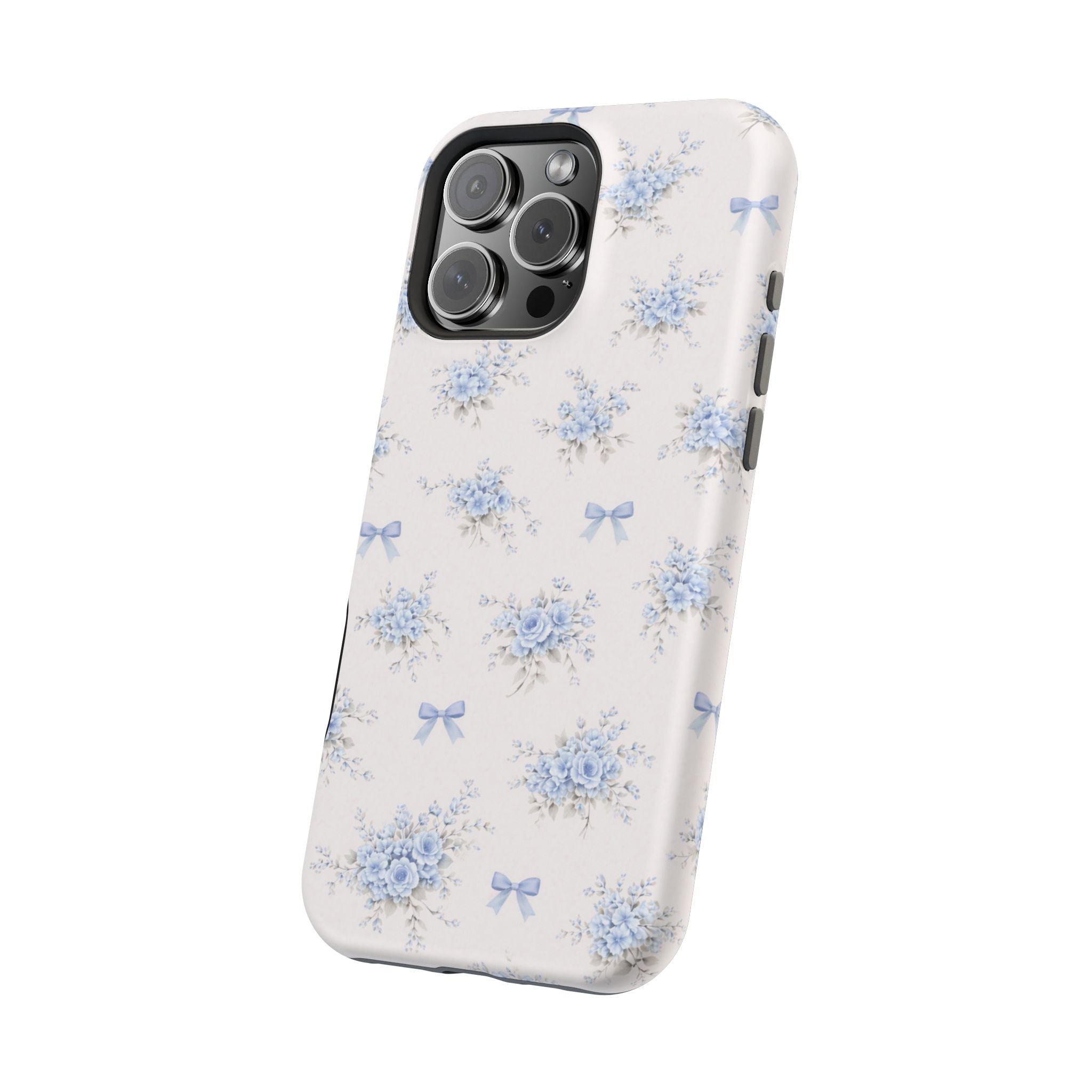 Blue Floral Bouquet iPhone Case | Magnetic Impact-Resistant Case