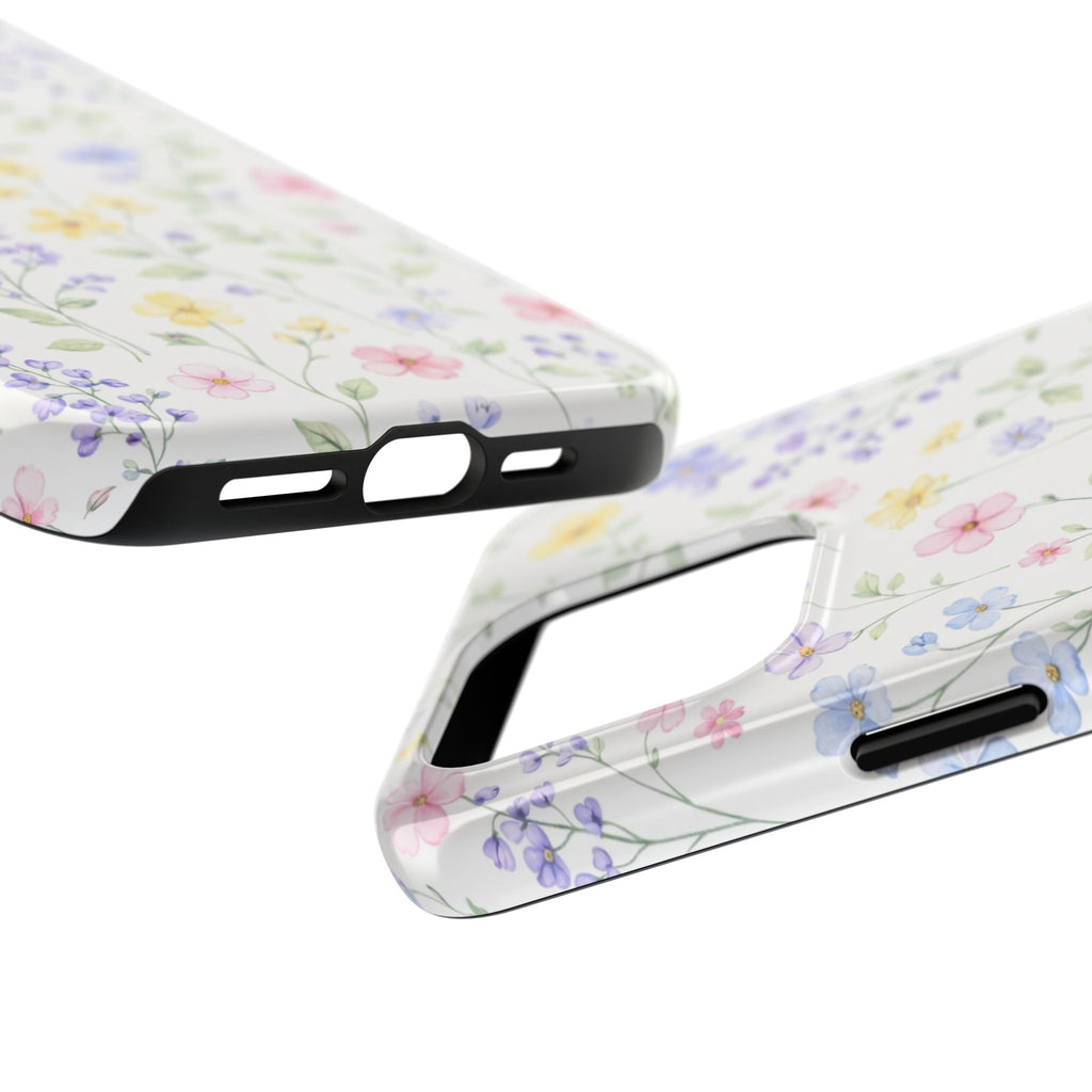 Watercolor Wildflowers Tough iPhone Case | Pastel Floral iPhone Case