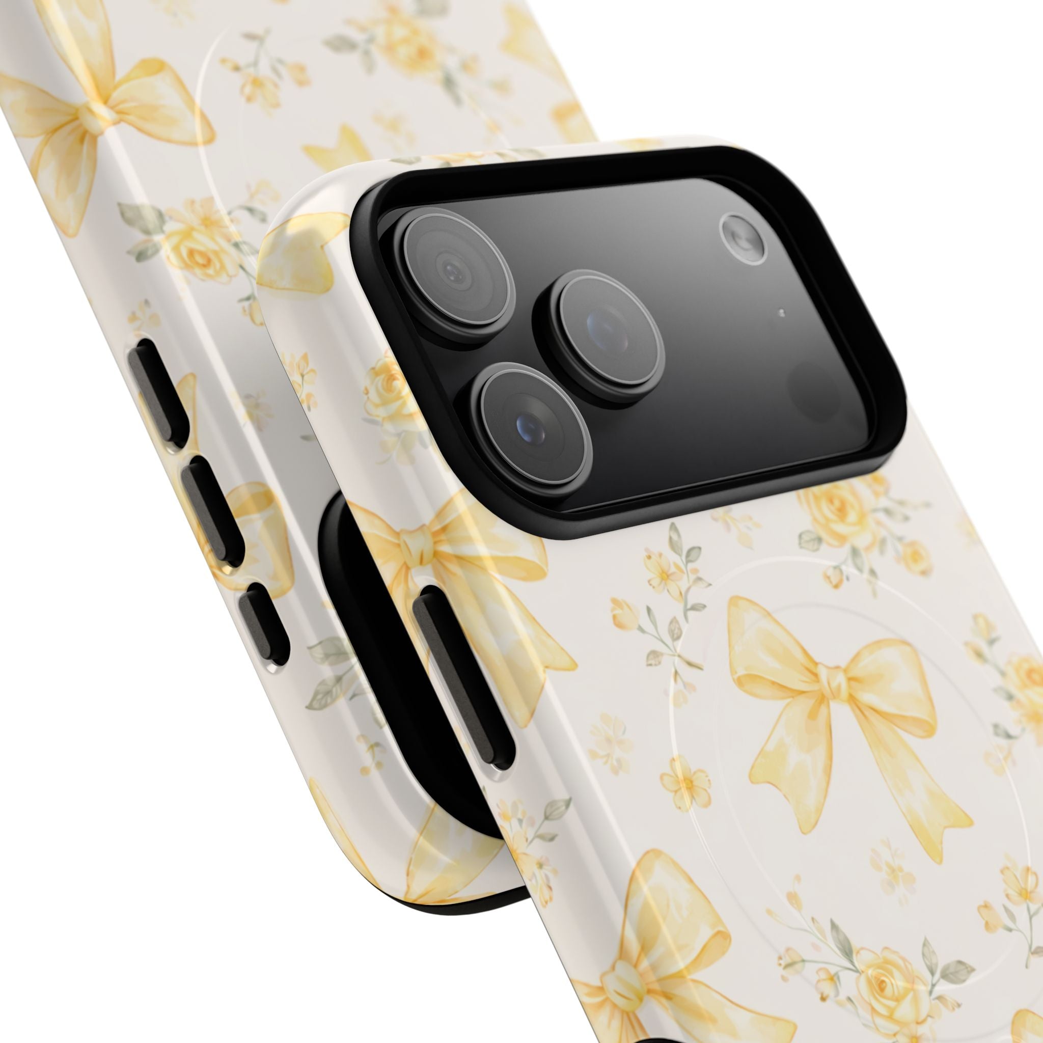 Yellow Rose Bow iPhone Case – MagSafe Compatible