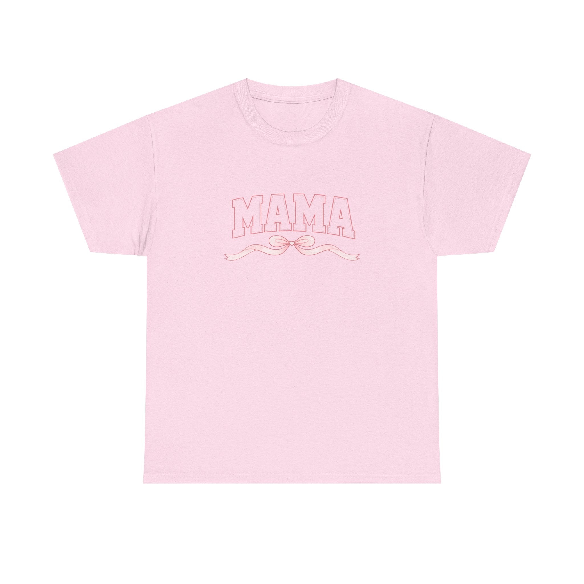 Mama Retro Script Tee  Pink Vintage Mom T‑Shirt for Mother's Day