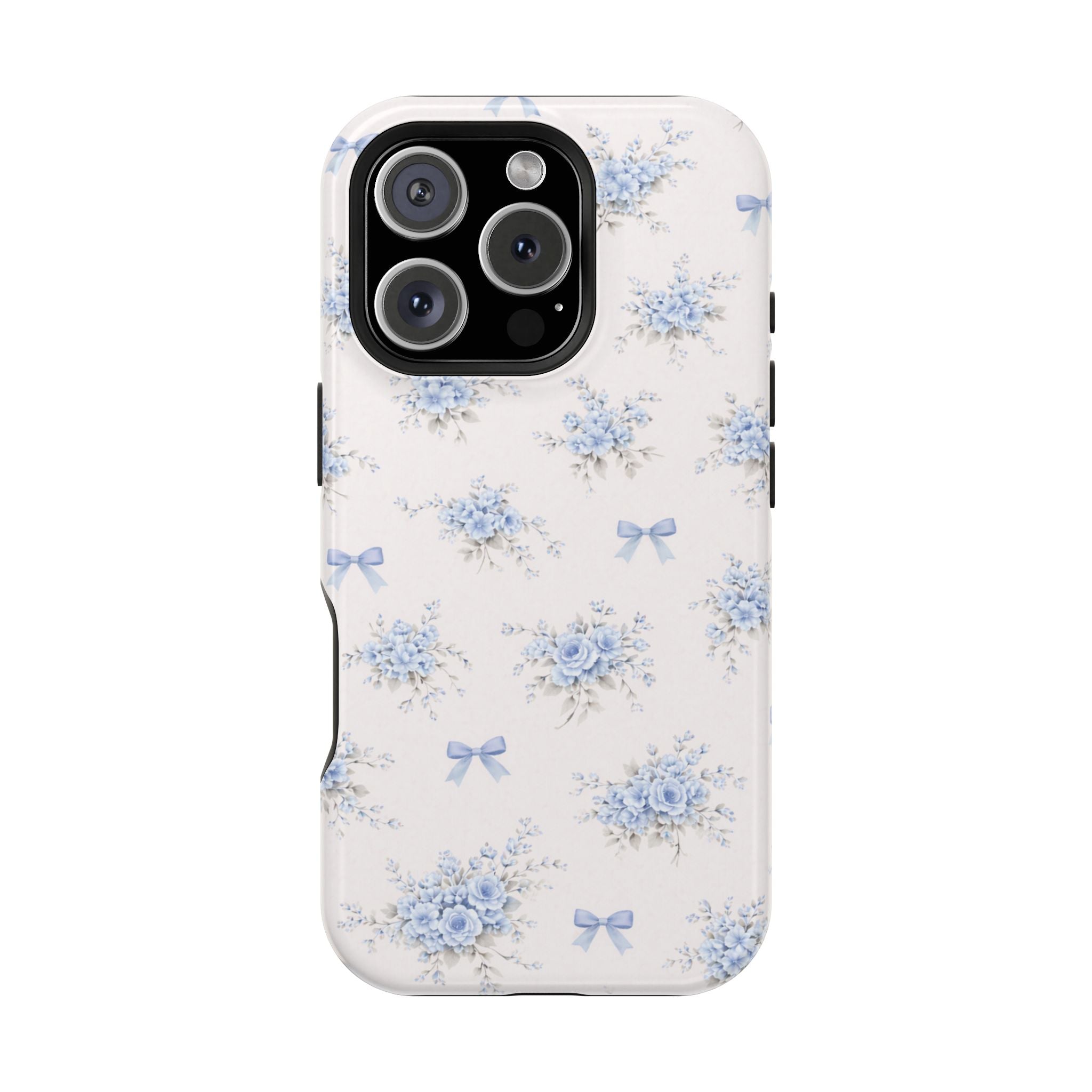 Blue Floral Bouquet iPhone Case | Magnetic Impact-Resistant Case