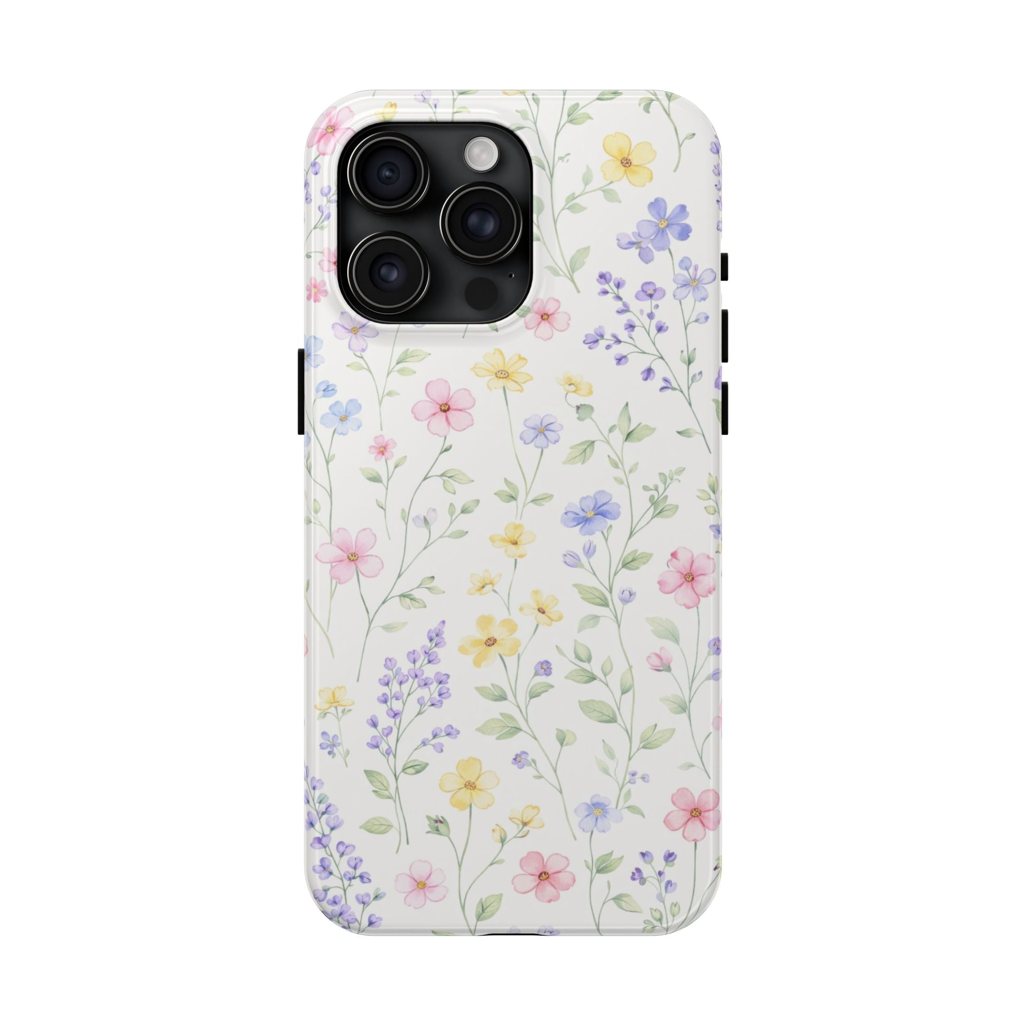 Watercolor Wildflowers Tough iPhone Case | Pastel Floral iPhone Case