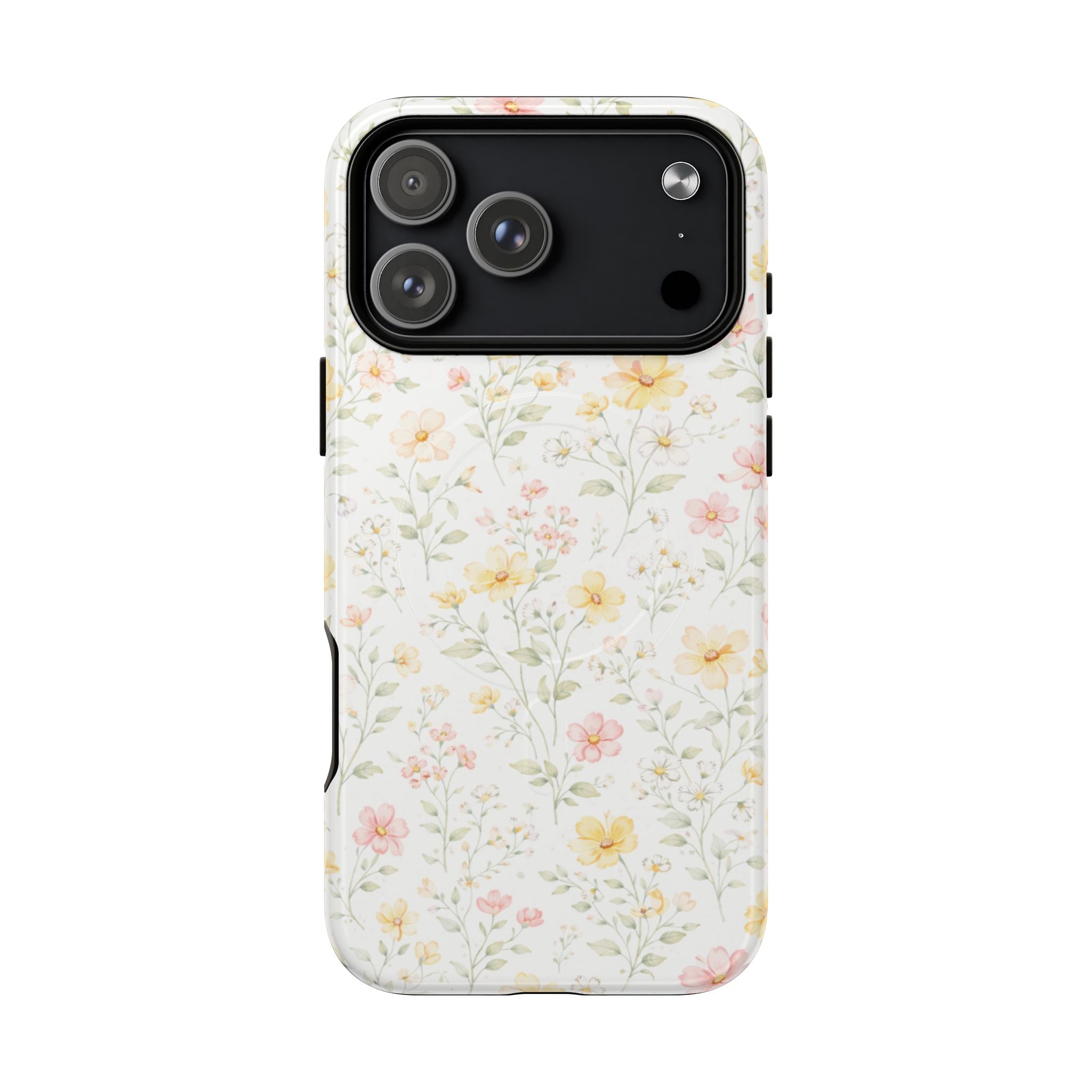 Floral Meadow Tough Magnetic Phone Case | Pastel Wildflower iPhone Cover