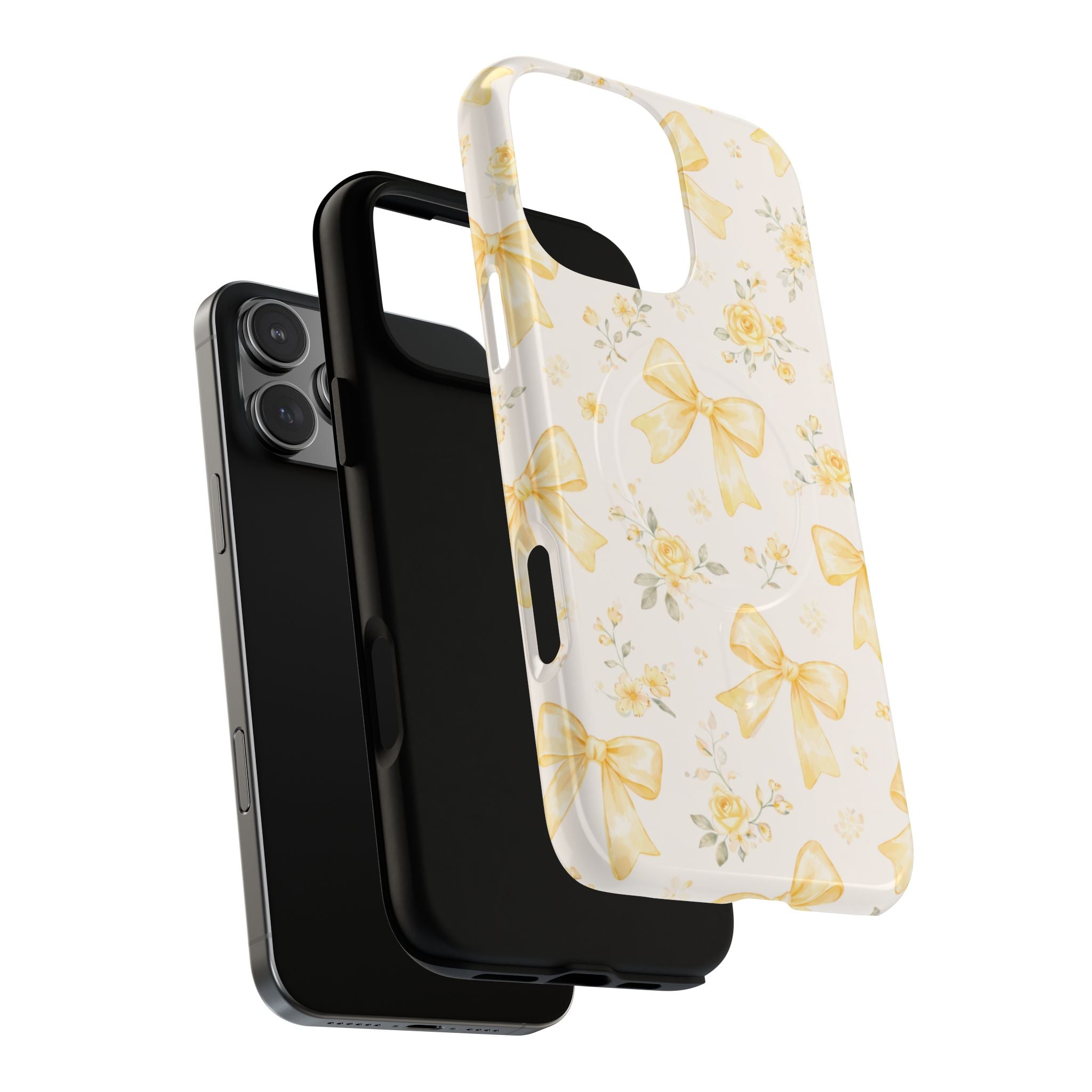Yellow Rose Bow iPhone Case – MagSafe Compatible