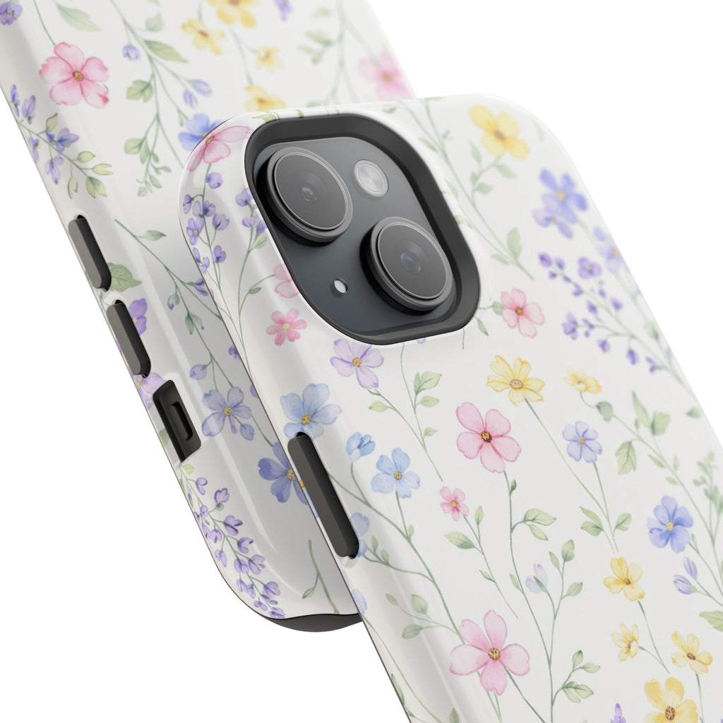 Pastel Wildflower Pattern iPhone Case | Magnetic Impact-Resistant Case