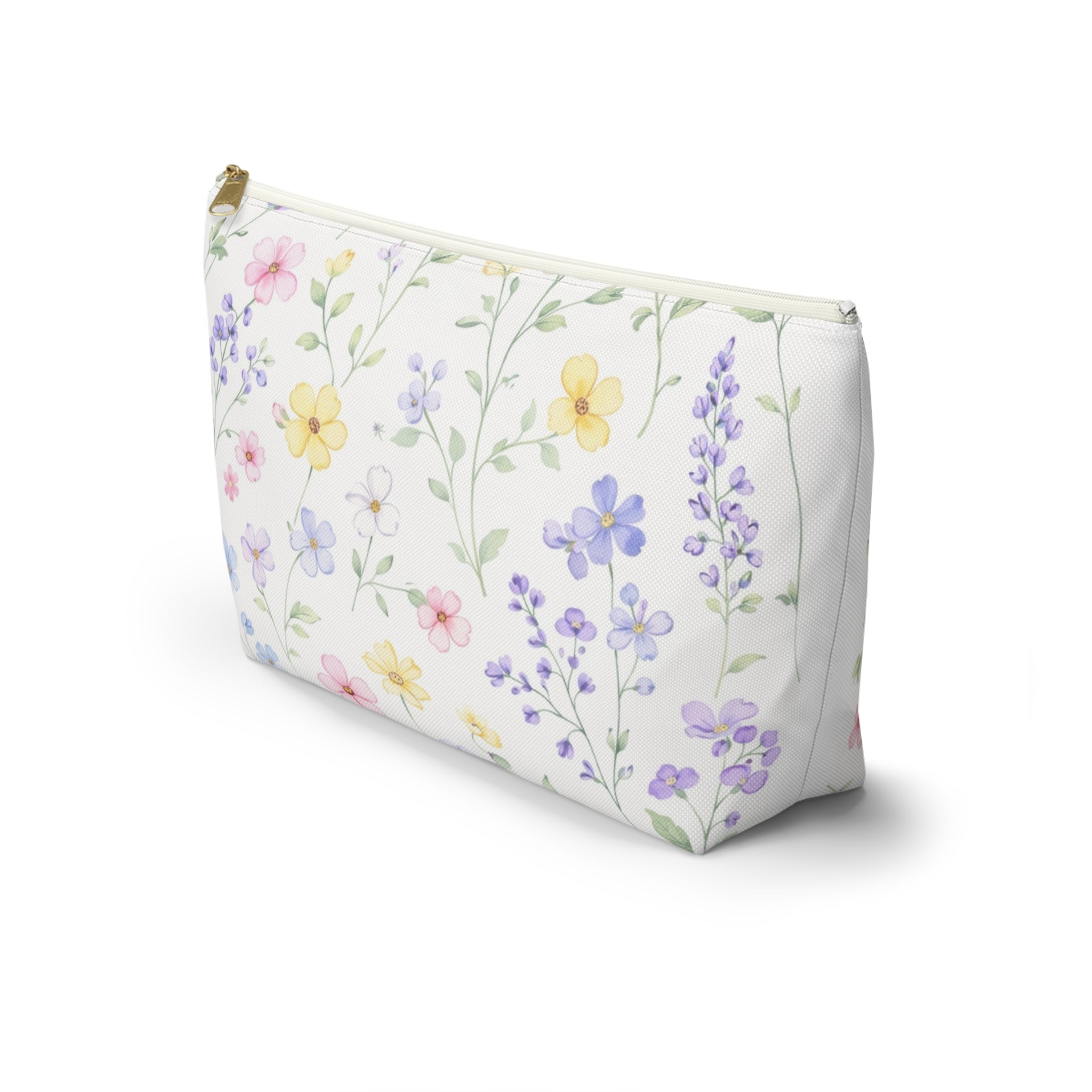 Pastel Wildflower Print Accessory Pouch