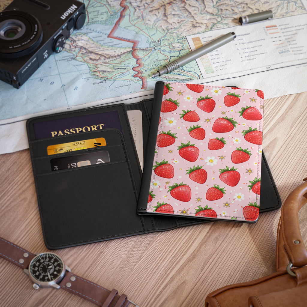 Strawberry Bloom Passport Cover