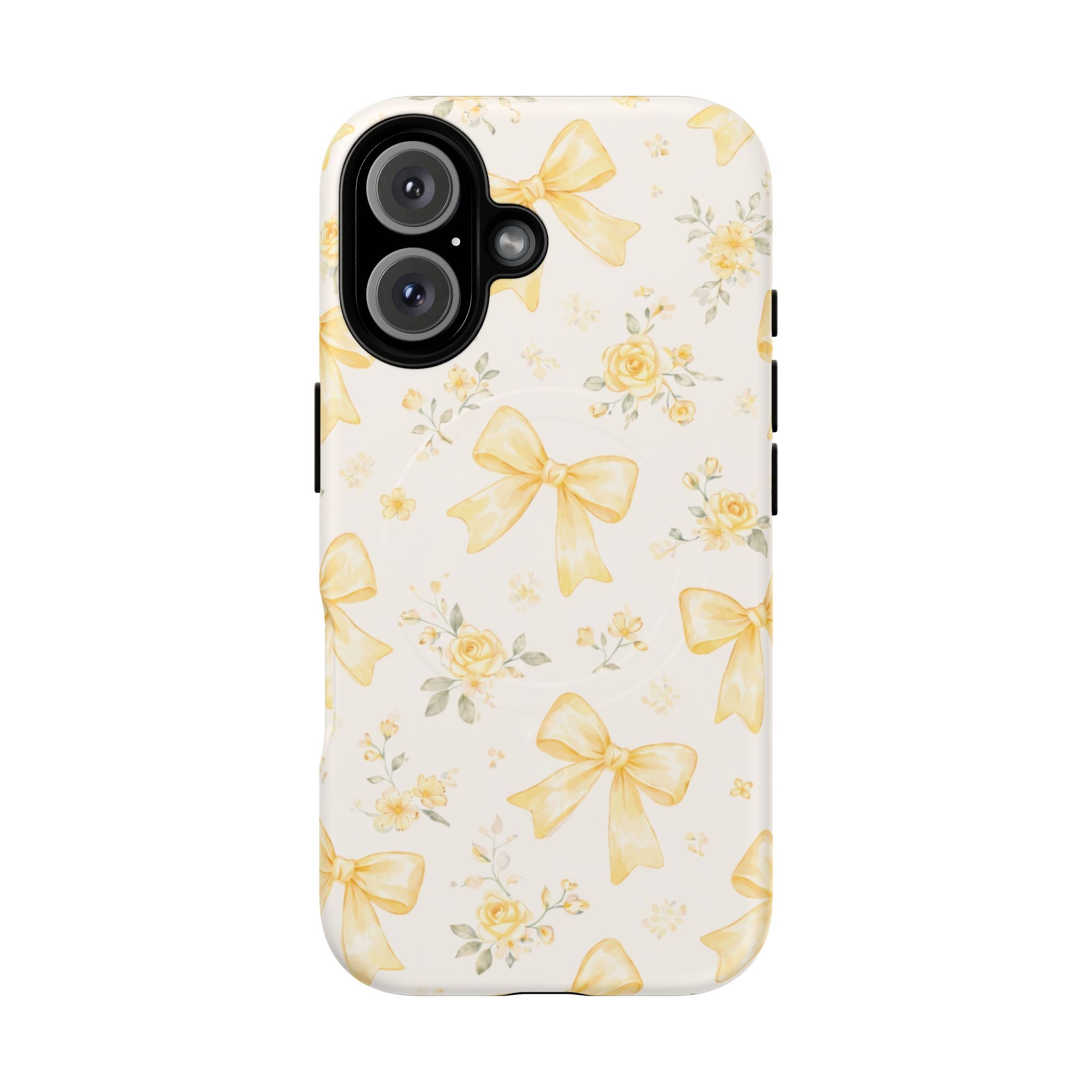 Yellow Rose Bow iPhone Case – MagSafe Compatible