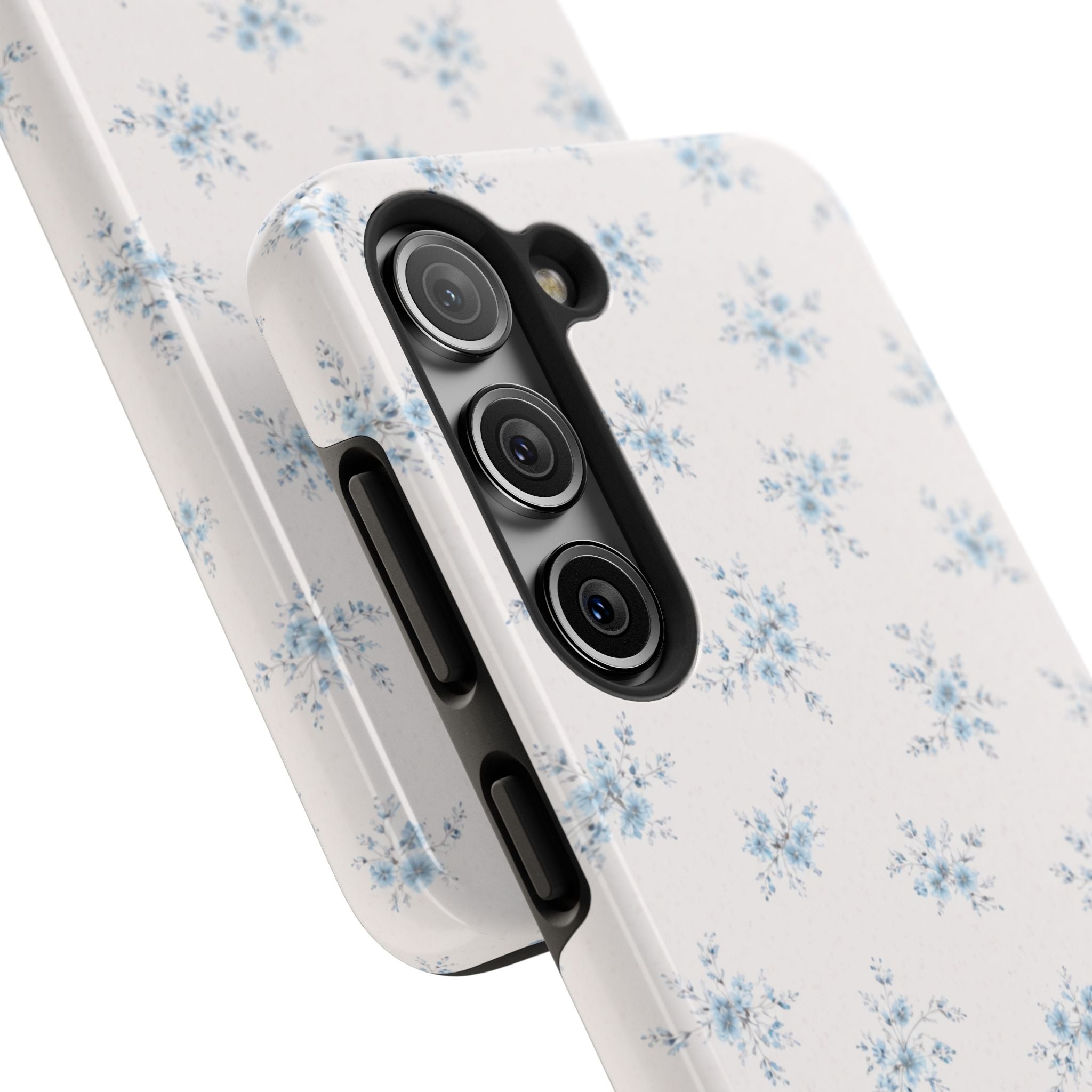 Blue Baby Breath Floral Samsung Galaxy Tough Phone Case, Delicate Botanical Print