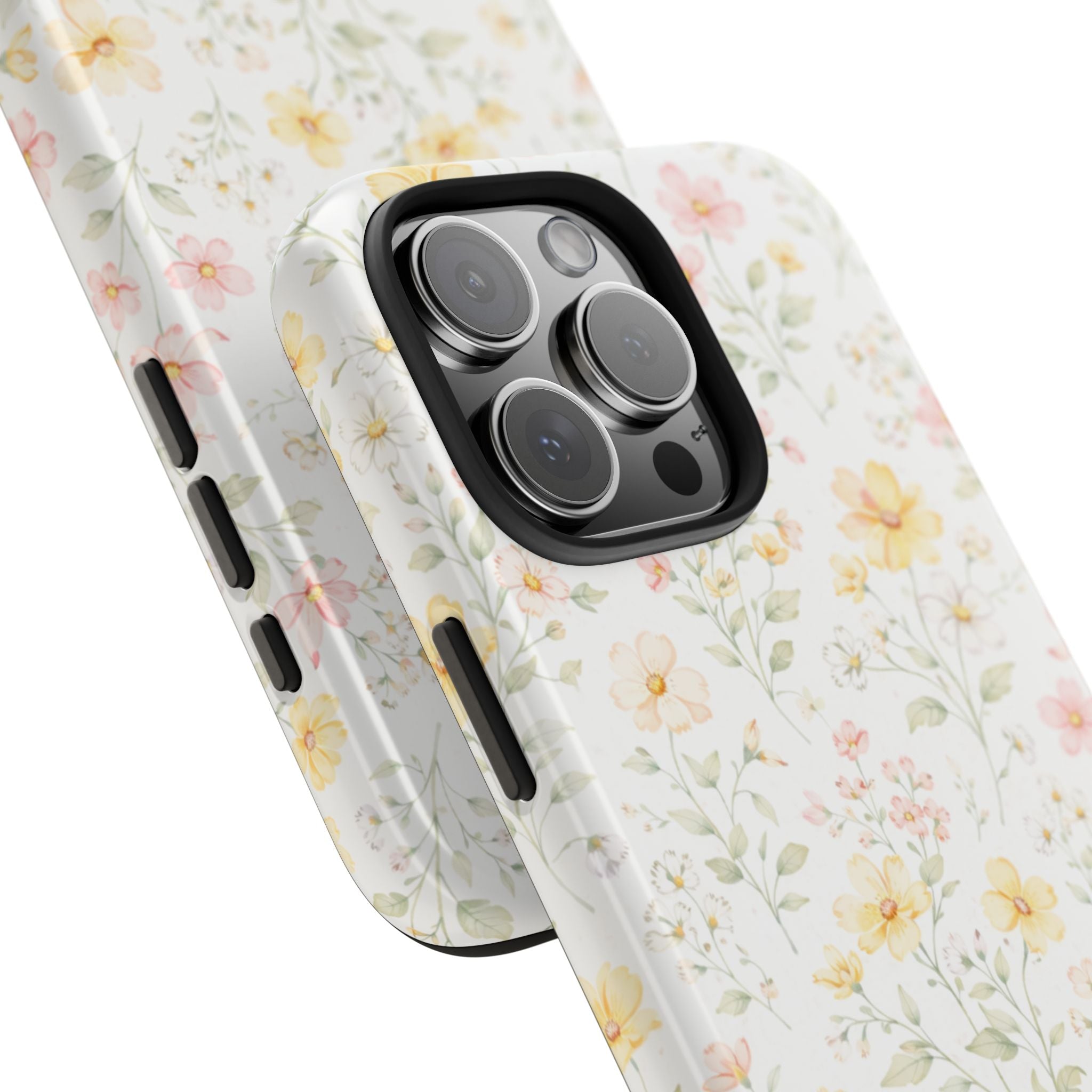 Delicate Pastel Wildflowers Tough Phone Case, Floral Botanical Pattern