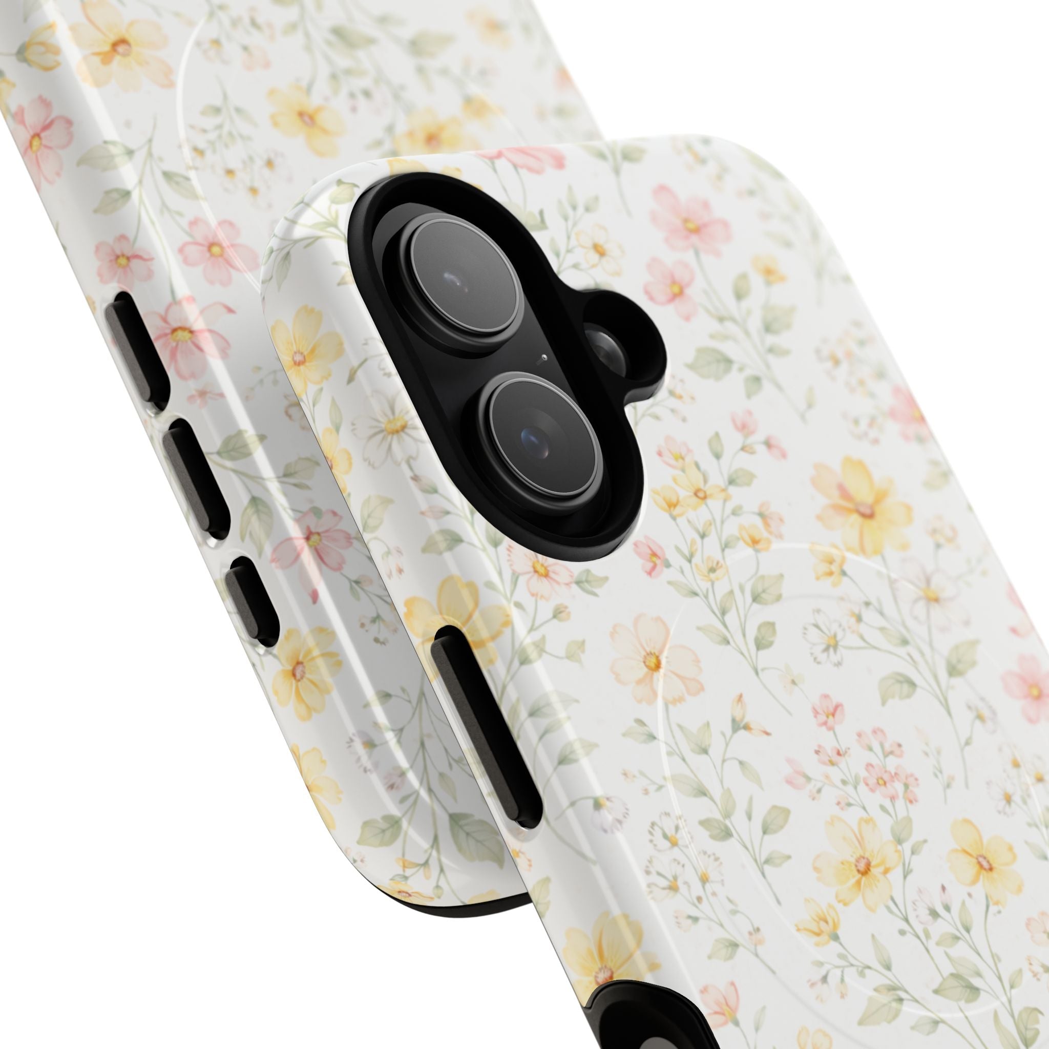 Floral Meadow Tough Magnetic Phone Case | Pastel Wildflower iPhone Cover