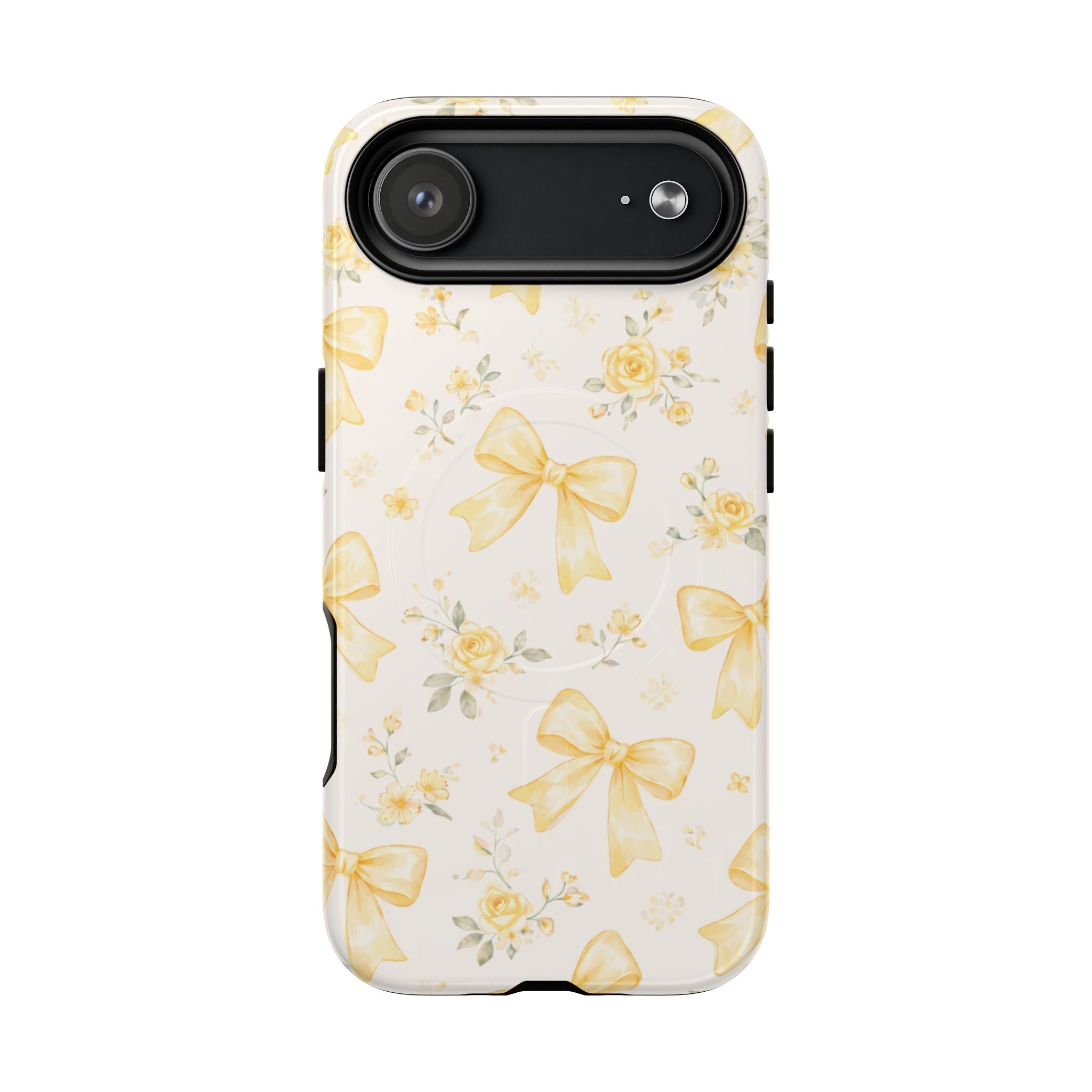 Yellow Rose Bow iPhone Case – MagSafe Compatible