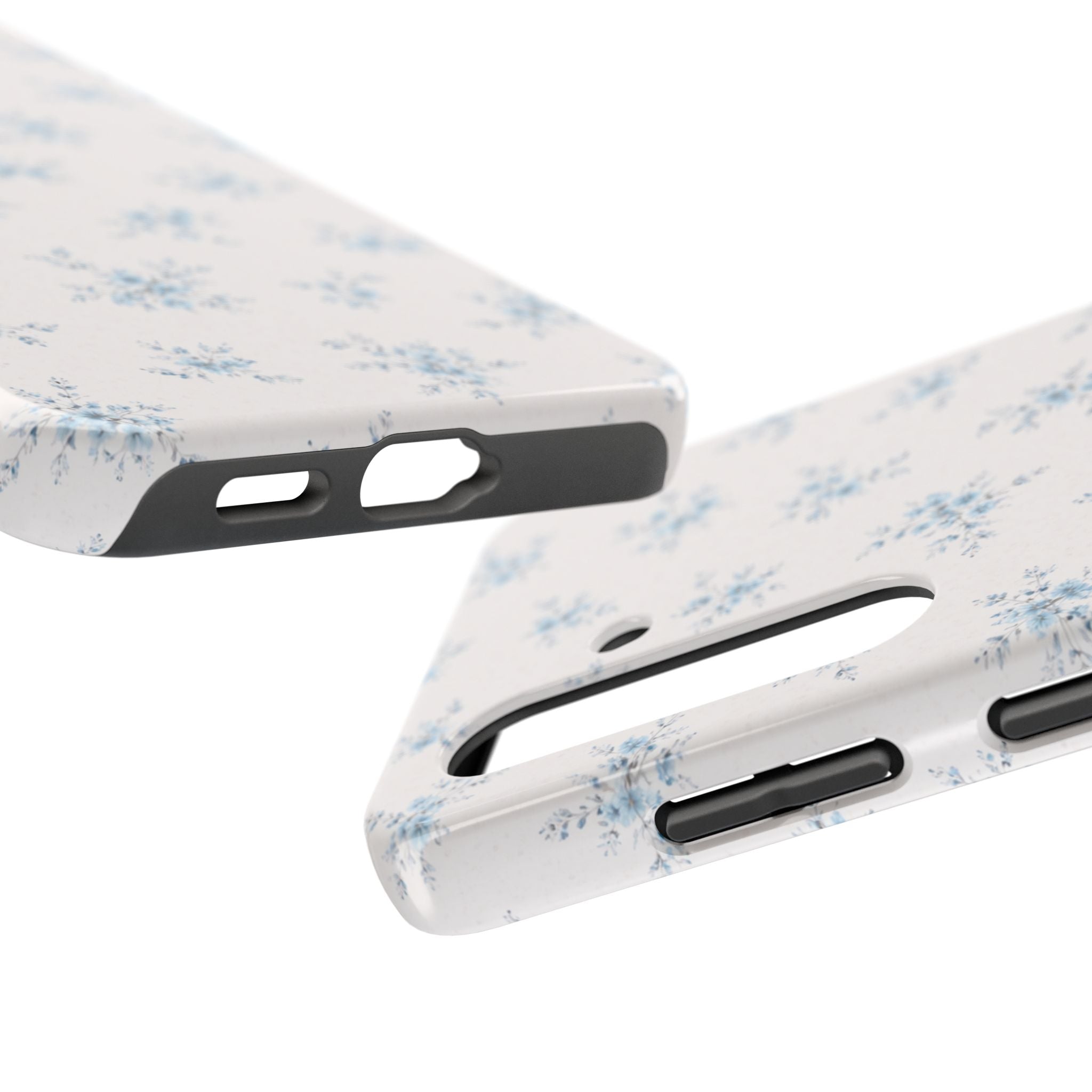 Blue Baby Breath Floral Samsung Galaxy Tough Phone Case, Delicate Botanical Print
