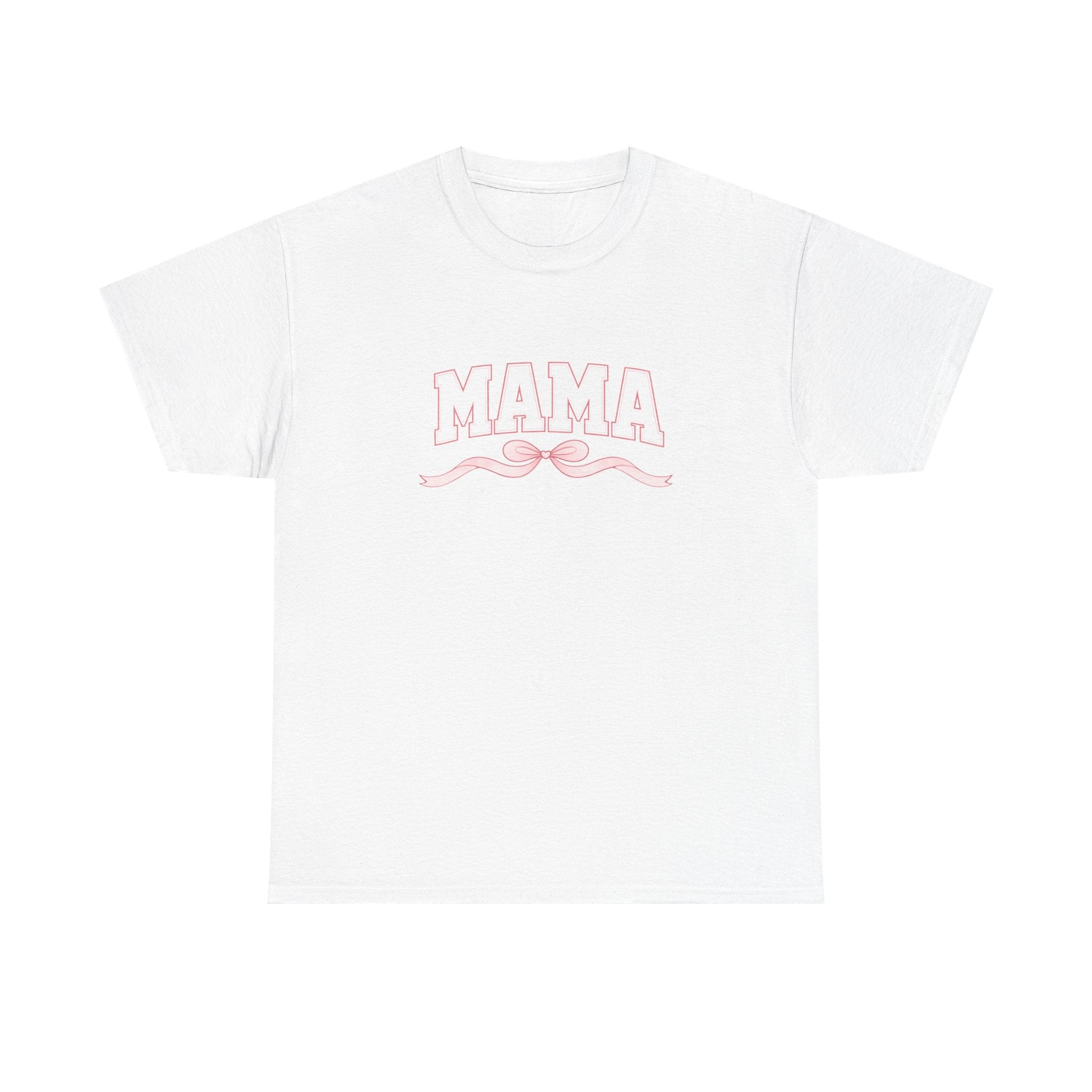 Mama Retro Script Tee  Pink Vintage Mom T‑Shirt for Mother's Day