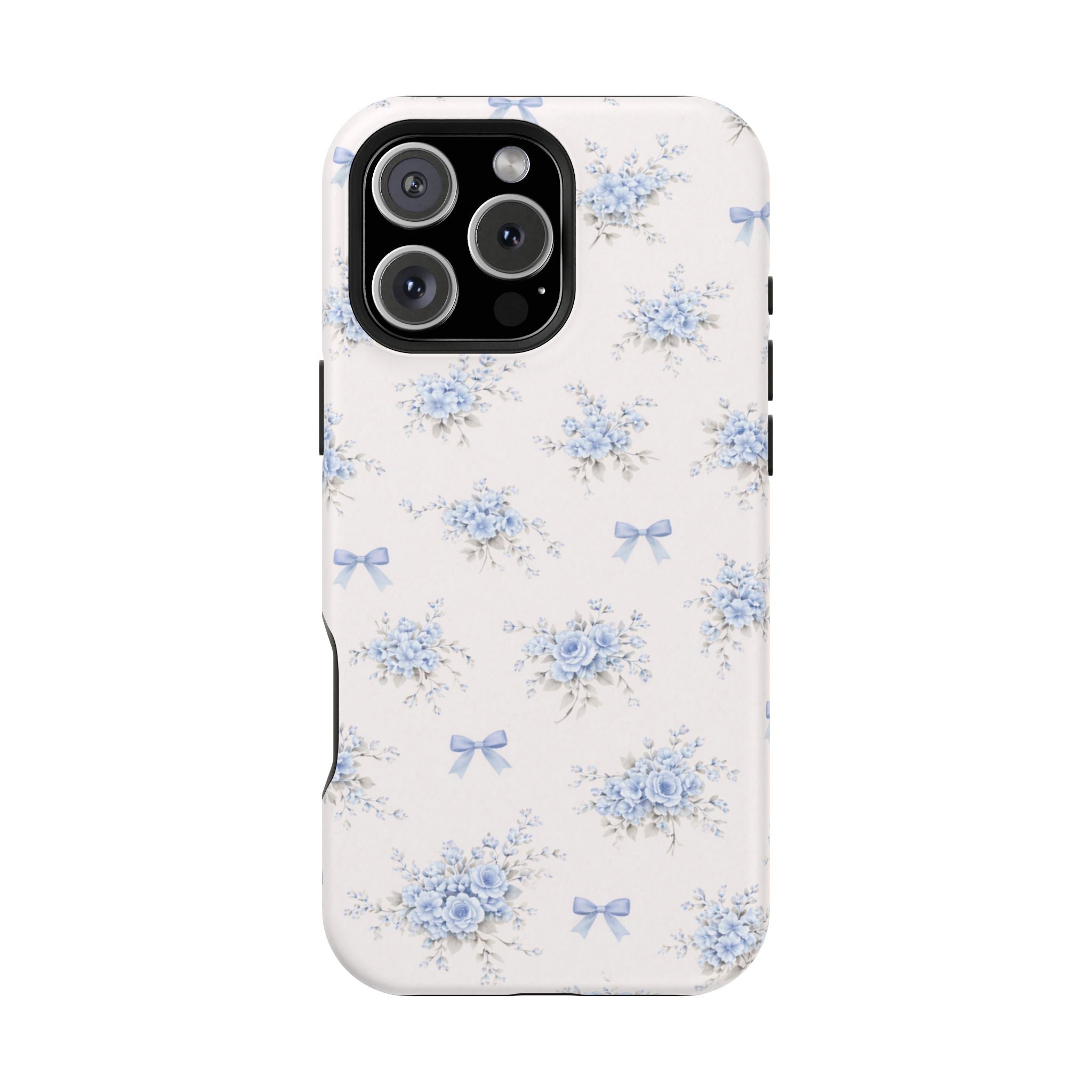 Blue Floral Bouquet iPhone Case | Magnetic Impact-Resistant Case