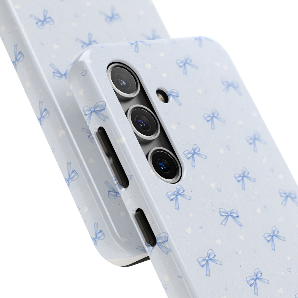 Blue Bow Pattern Phone Case   Samsung Galaxy Tough Phone Cases