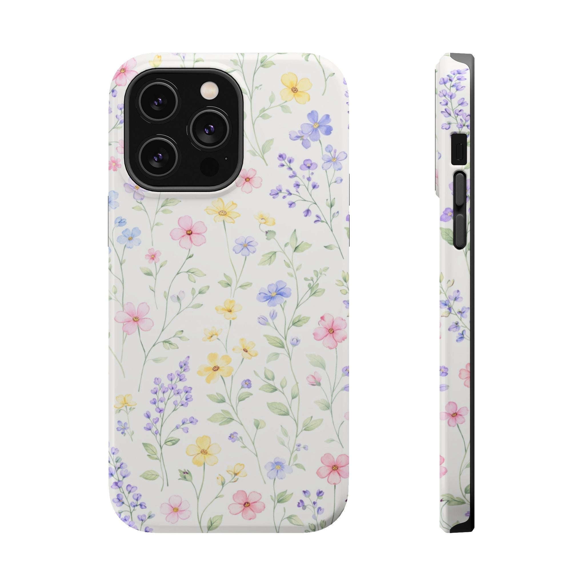 Pastel Wildflower Pattern iPhone Case | Magnetic Impact-Resistant Case
