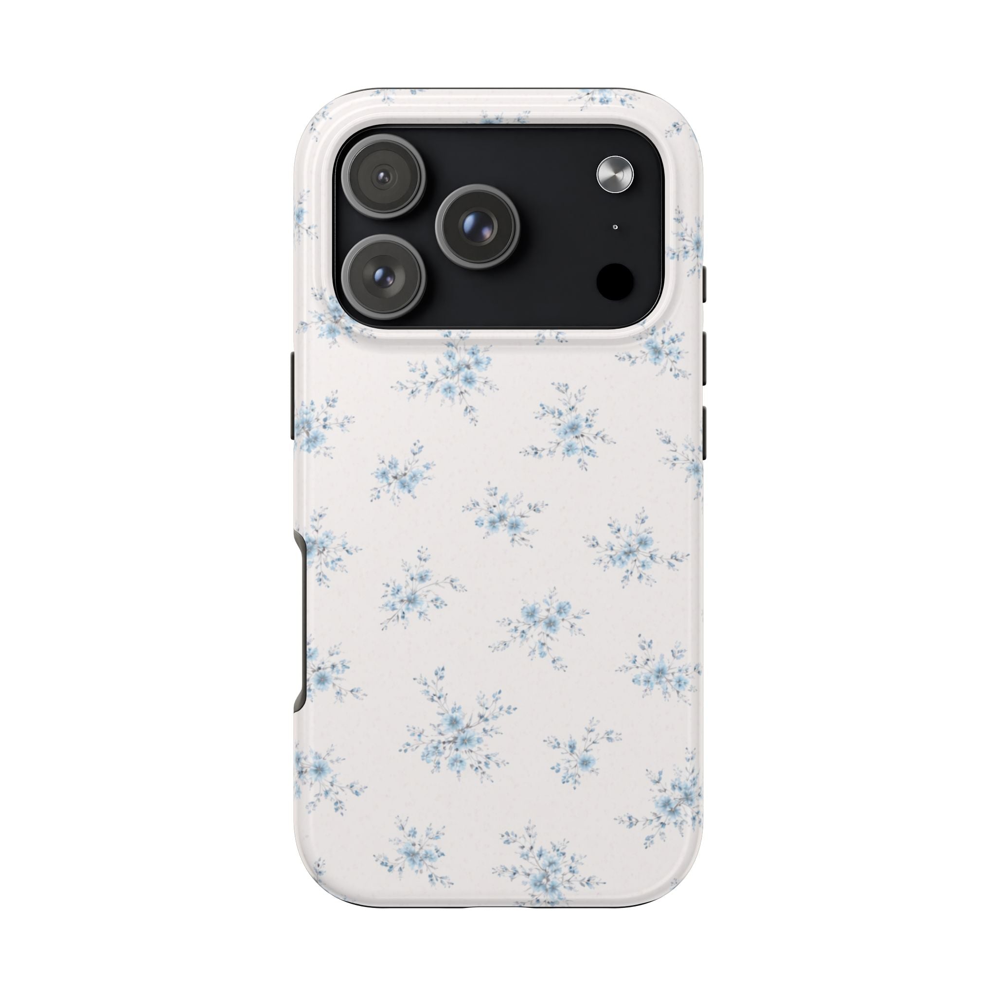 Blue Floral Sprig iPhone Case, Tough Botanical Print