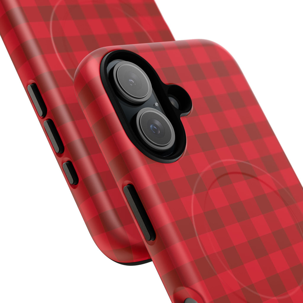 Red Buffalo Plaid iPhone Case – MagSafe Compatible
