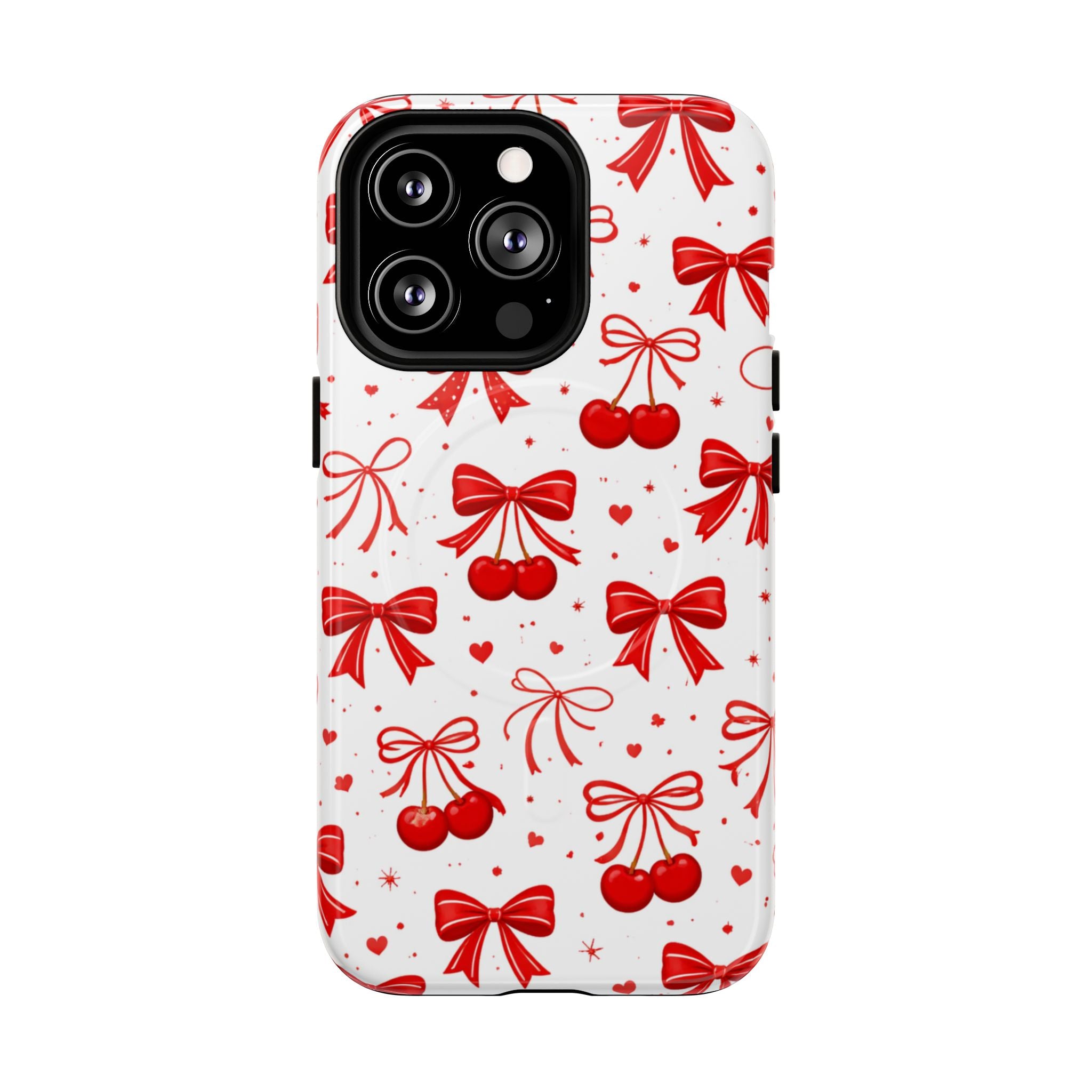 Cherry Bow iPhone Case – MagSafe Compatible