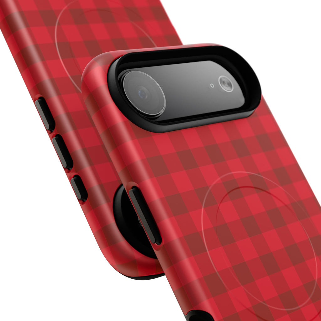 Red Buffalo Plaid iPhone Case – MagSafe Compatible