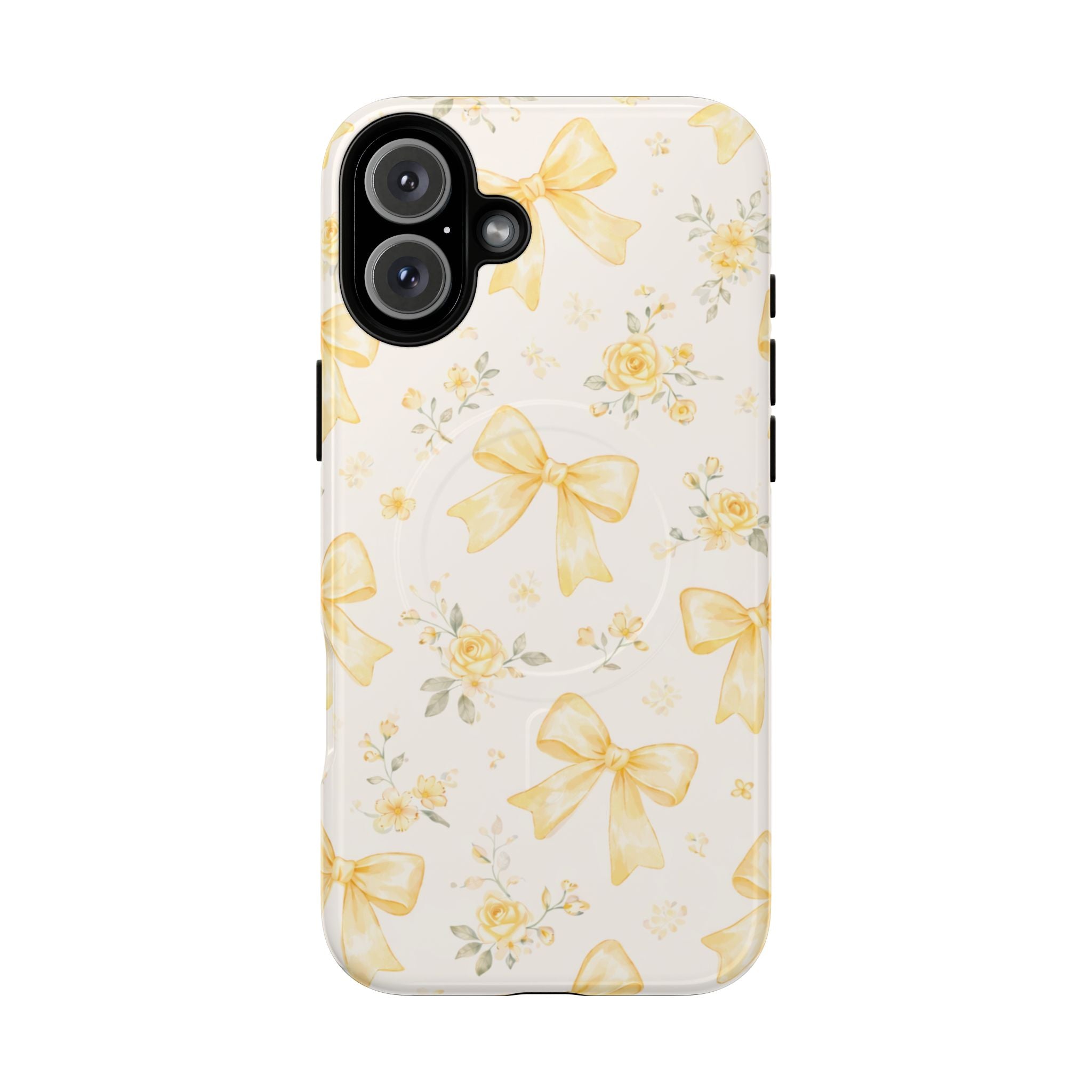Yellow Rose Bow iPhone Case – MagSafe Compatible