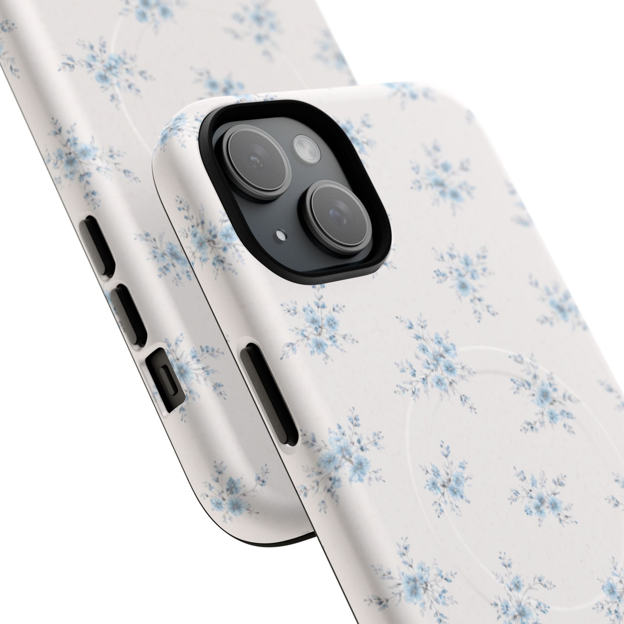 Floral Blue Sprig iPhone Case – MagSafe Compatible