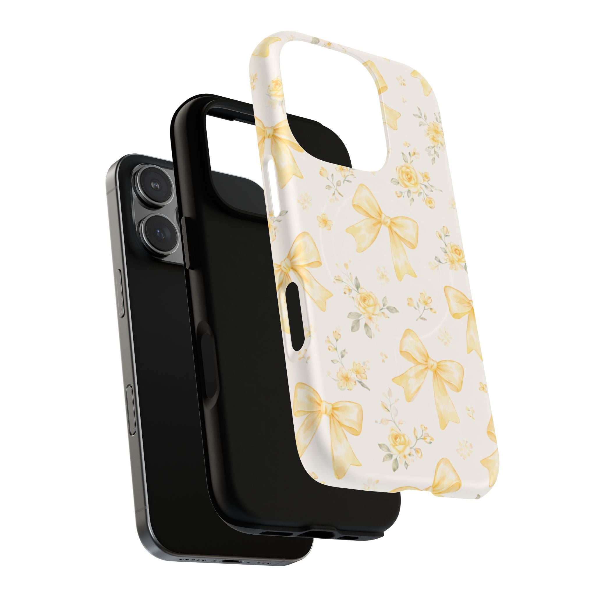 Yellow Rose Bow iPhone Case – MagSafe Compatible